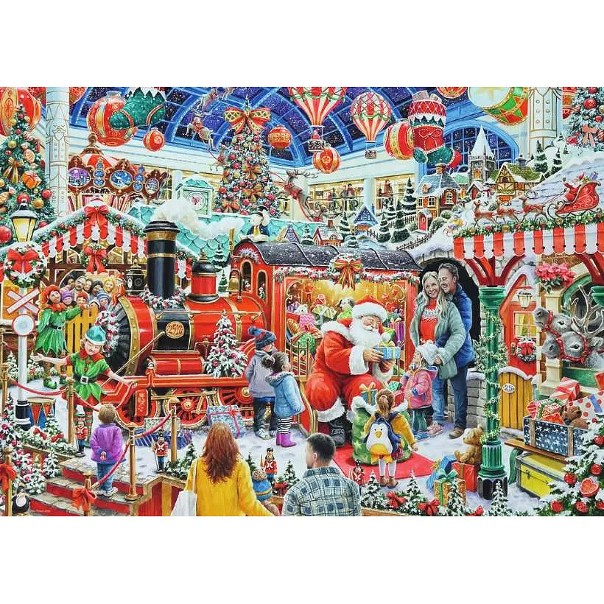 Ravensburger - Christmas No29 Santa's Steam Train Grotto Jigsaw Puzzle 1000 Pieces