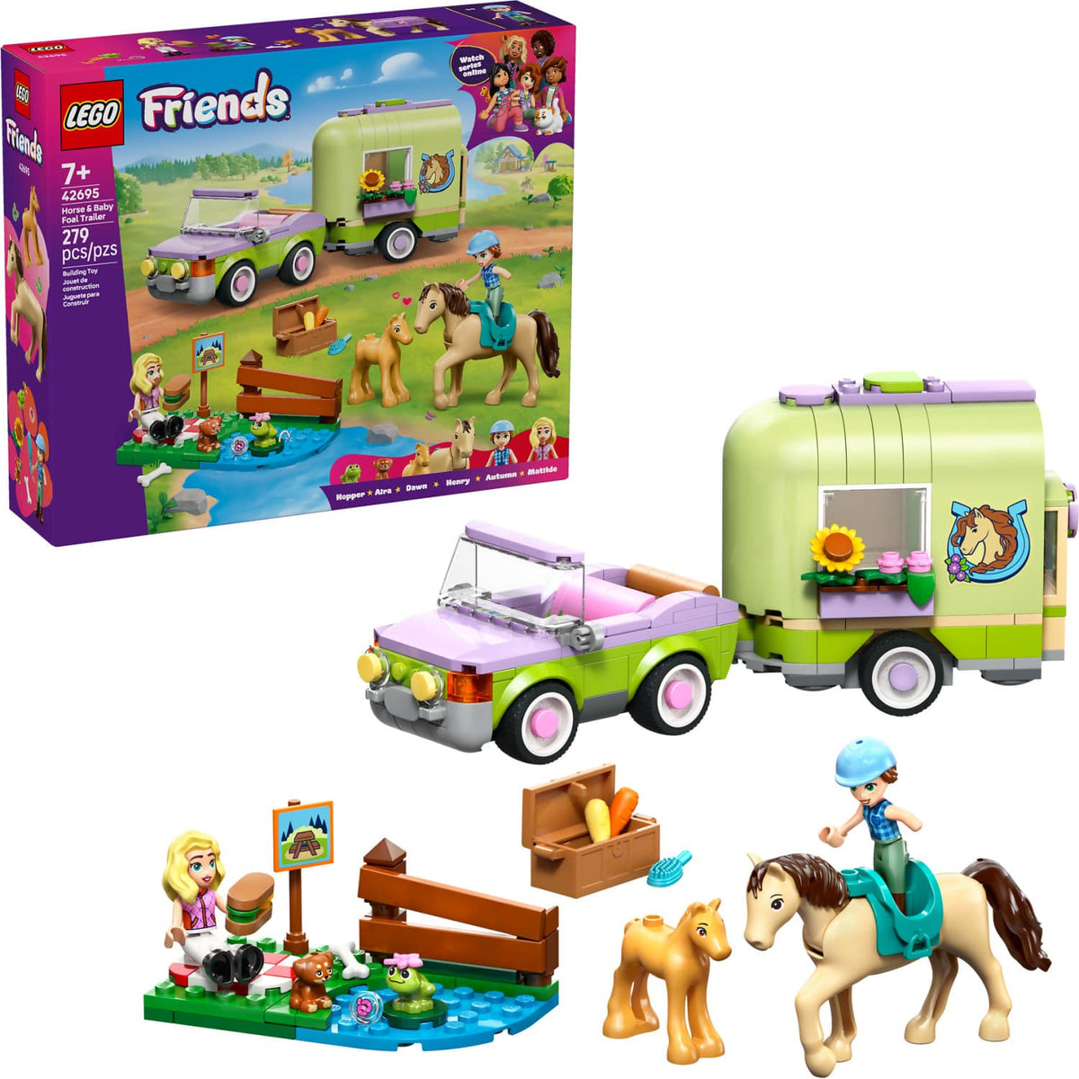 LEGO® 42695 Horse & Baby Foal Trailer - Friends