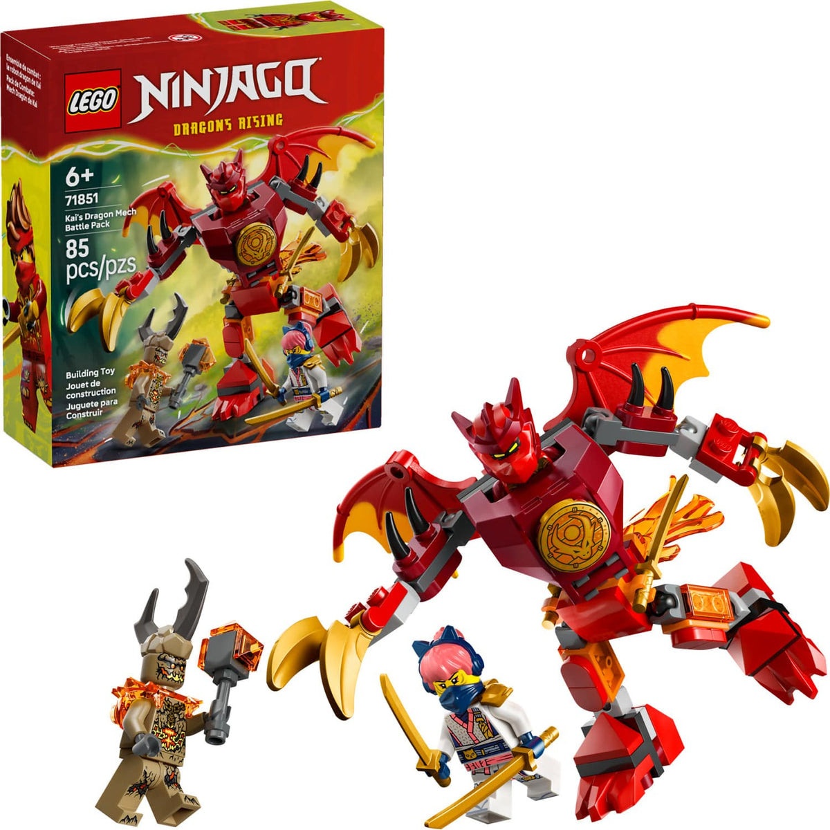LEGO® 71851 Kai's Dragon Mech Battle Pack - NINJAGO®