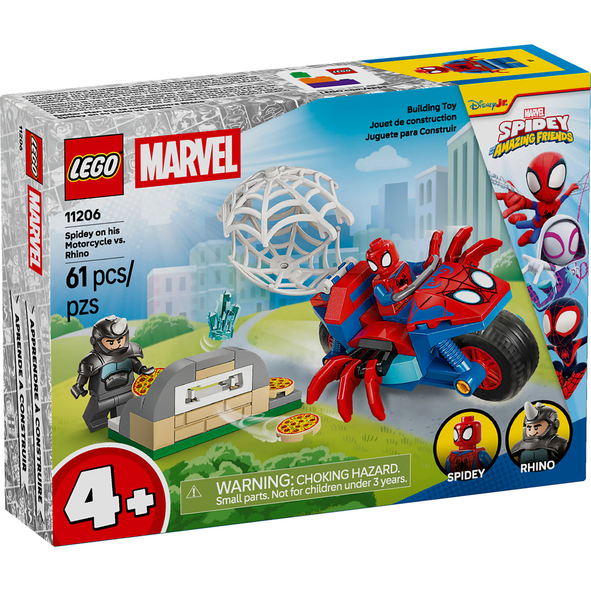 LEGO® 11206 Spidey on his Motorcycle vs. Rhino - Marvel Super Heroes 4+
