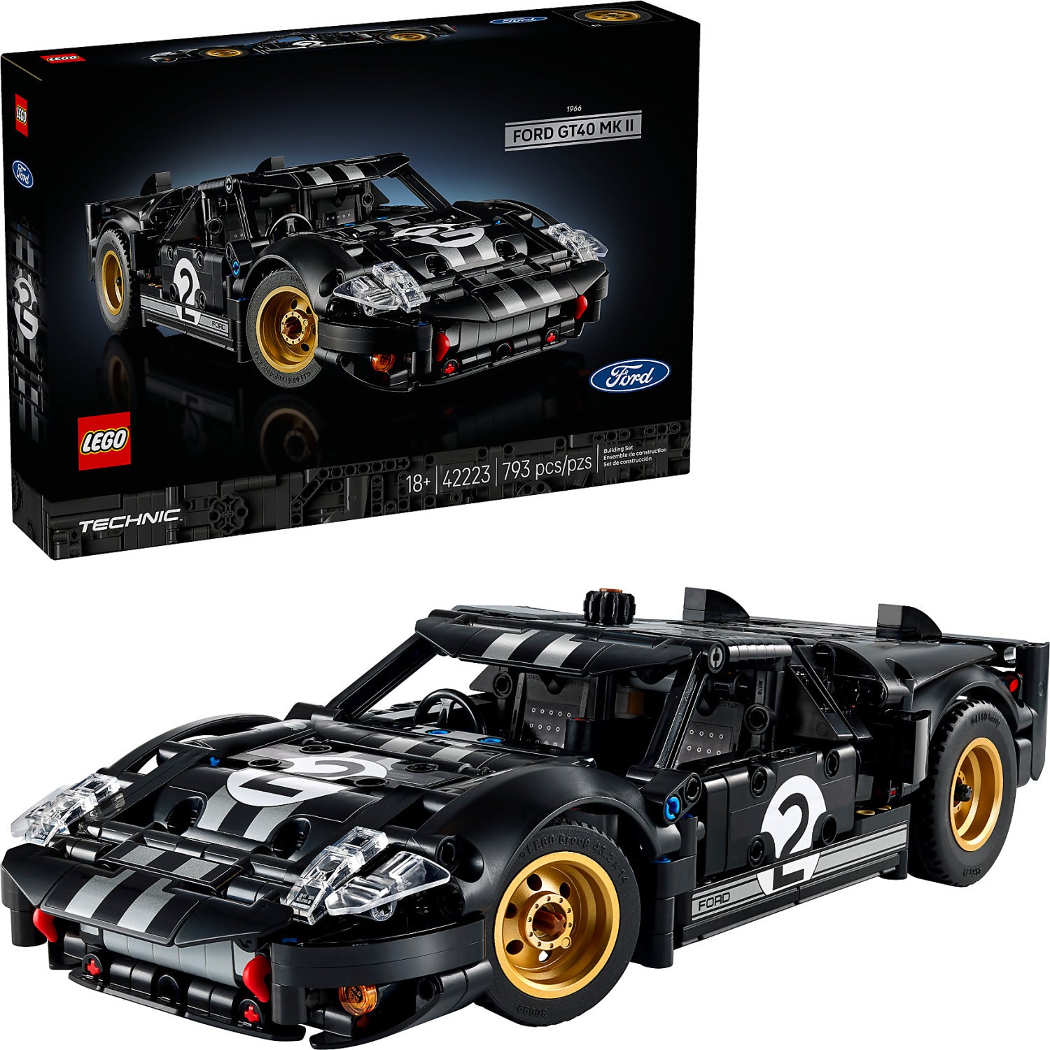 LEGO® 42223 1966 Ford GT40 MKII Race Car - Technic