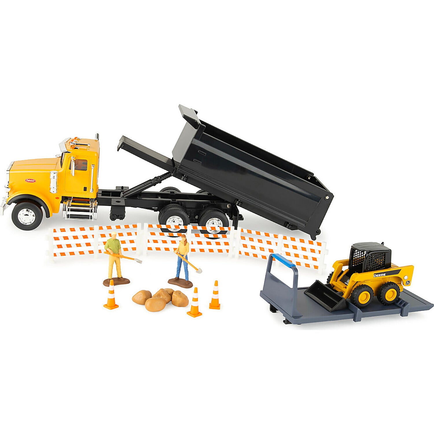 TOMY - 1:32 Scale John Deere Switch N Load Construction Playset 19 Piece Toy Set