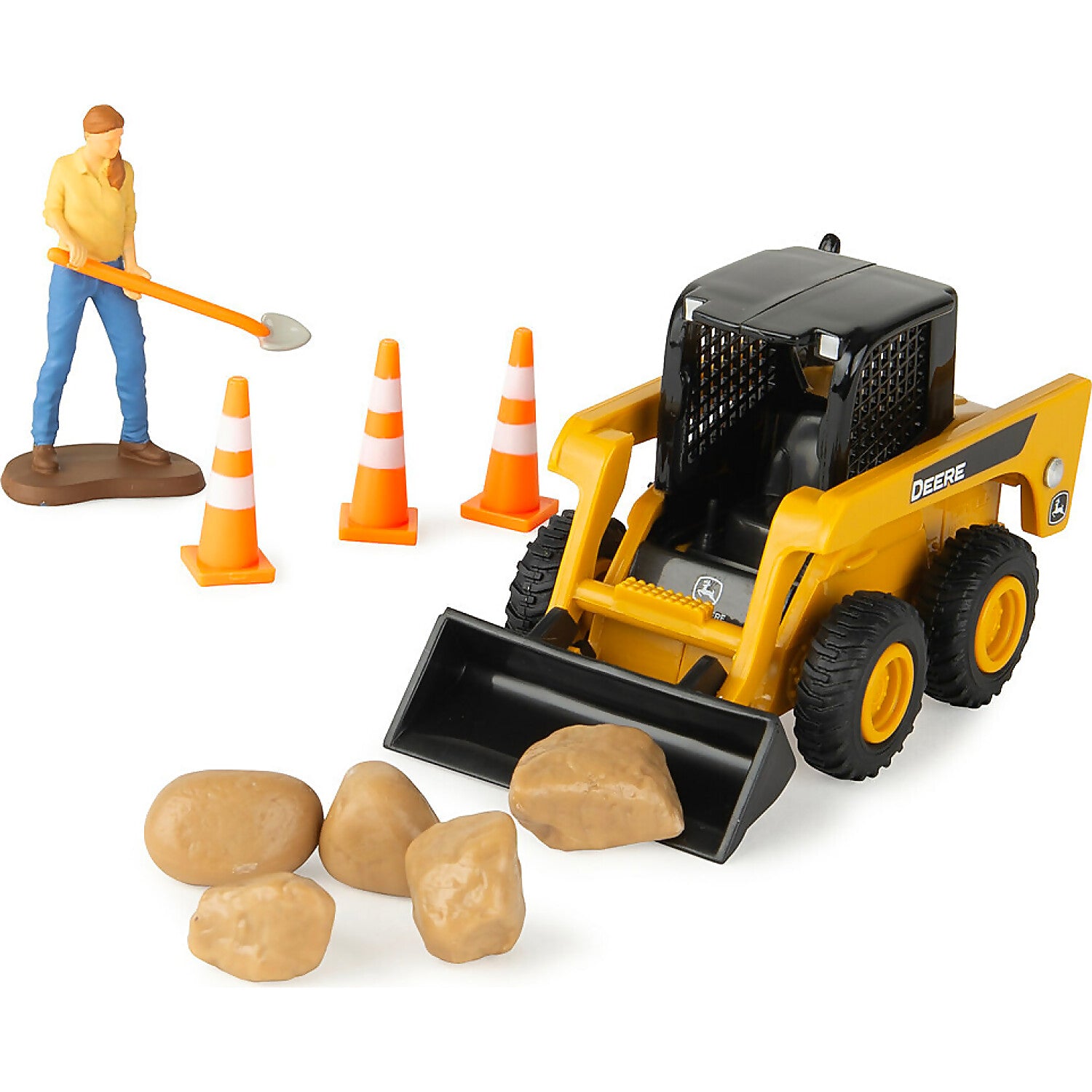 TOMY - 1:32 Scale John Deere Switch N Load Construction Playset 19 Piece Toy Set