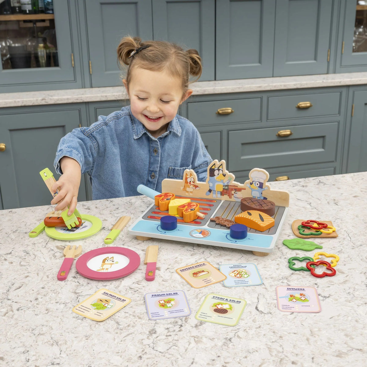 Bluey - Wooden Tabletop BBQ Playset