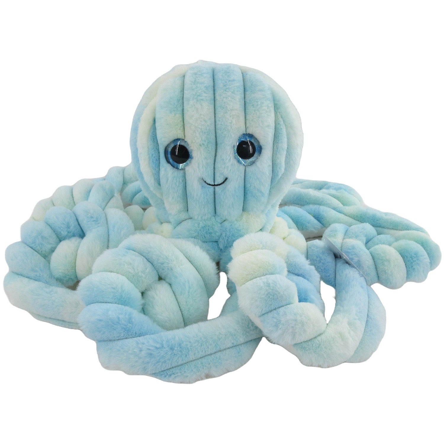 Cotton Candy - Octopus Stretch 50cm Tie-Dyed Blue/Yellow Plush