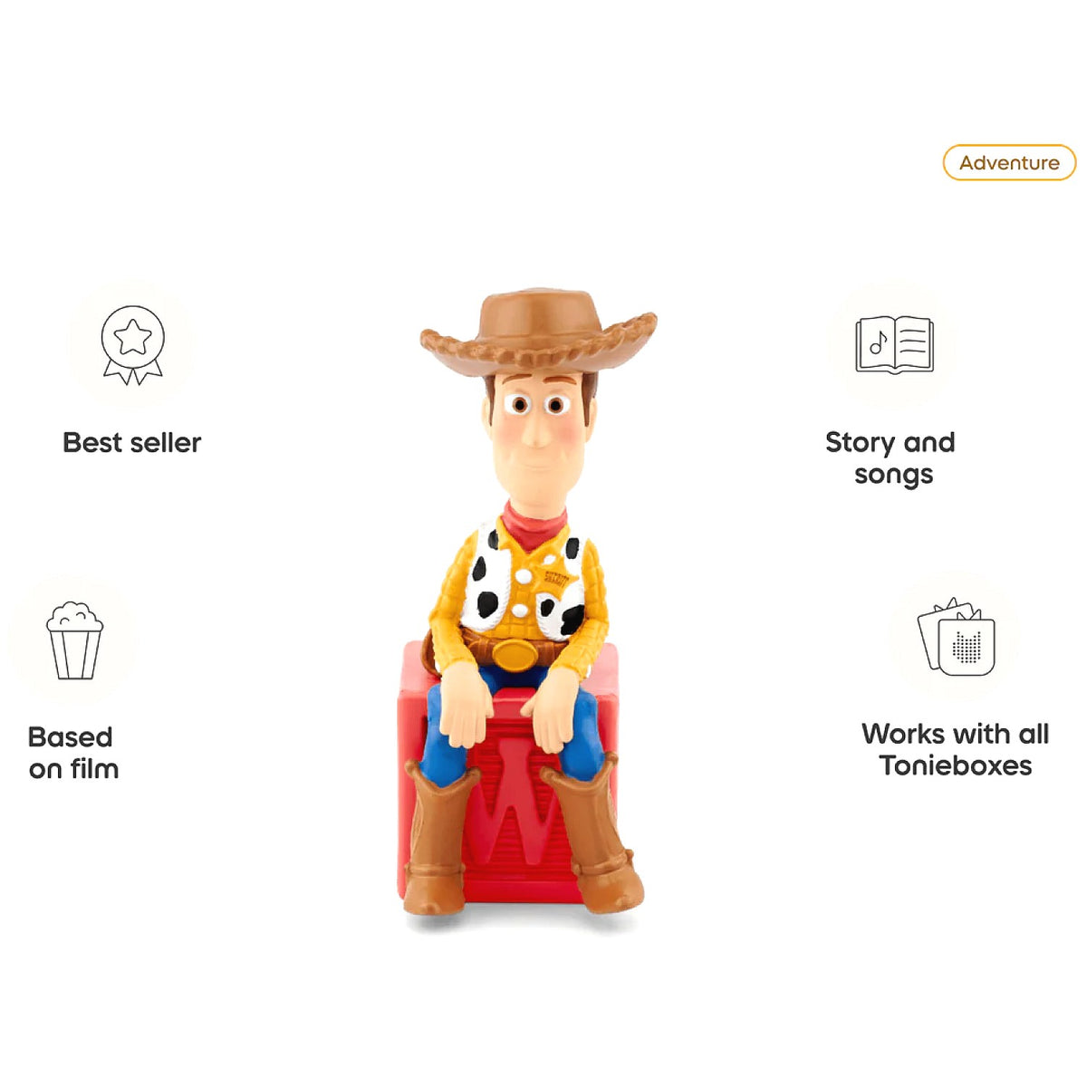Tonies - Disney Pixar Toy Story: Woody Tonie Audio Character (Toniebox not Included)