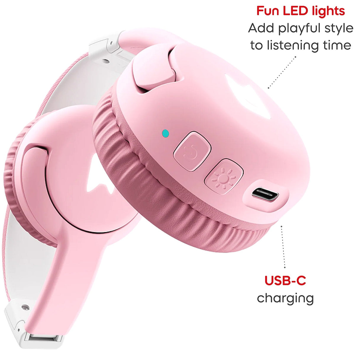 Tonies - Bluetooth Foldable Headphones - Cloud Pink (Toniebox not Included)