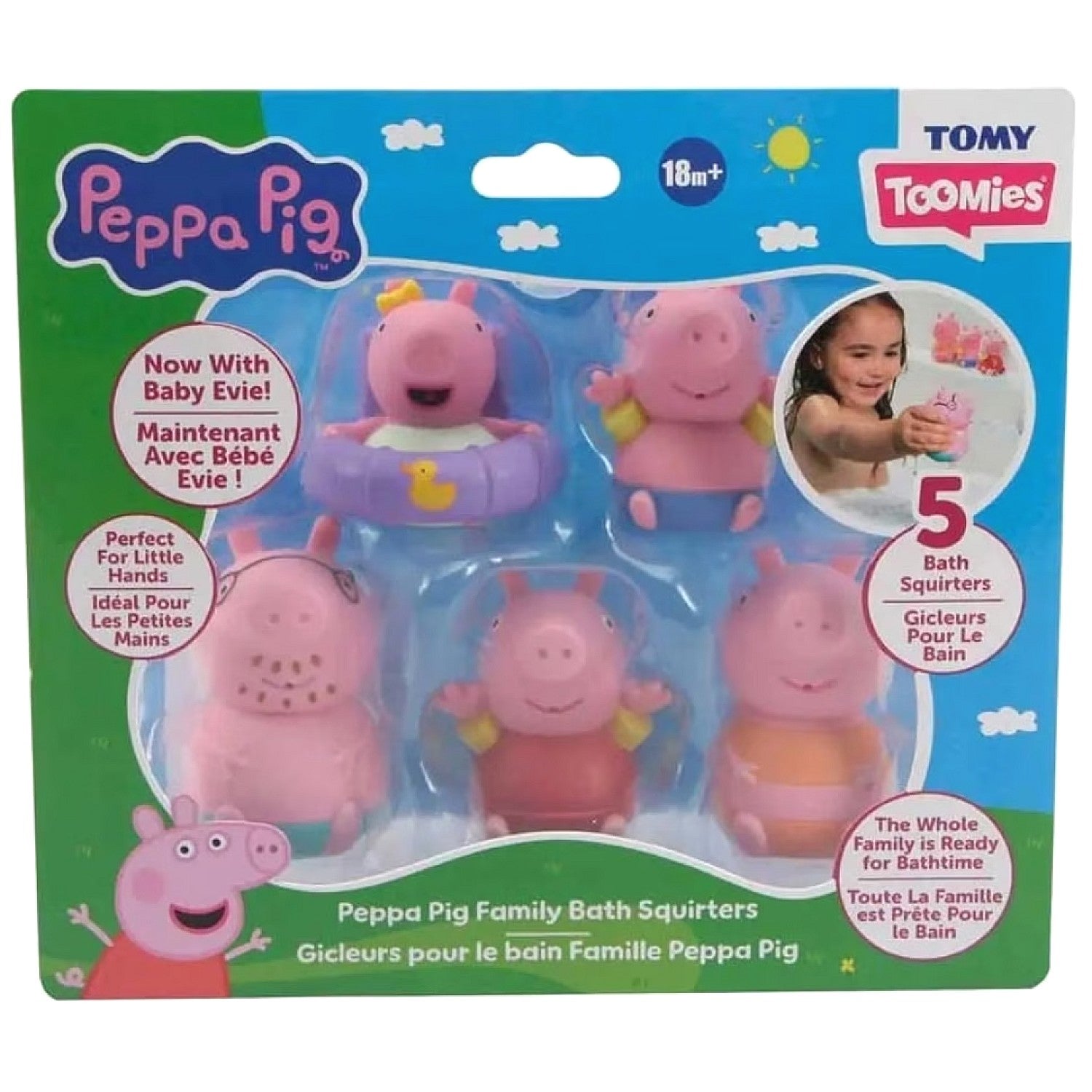 TOMY - Toomies Peppa Pig Family Bath Squirters 5 Pack