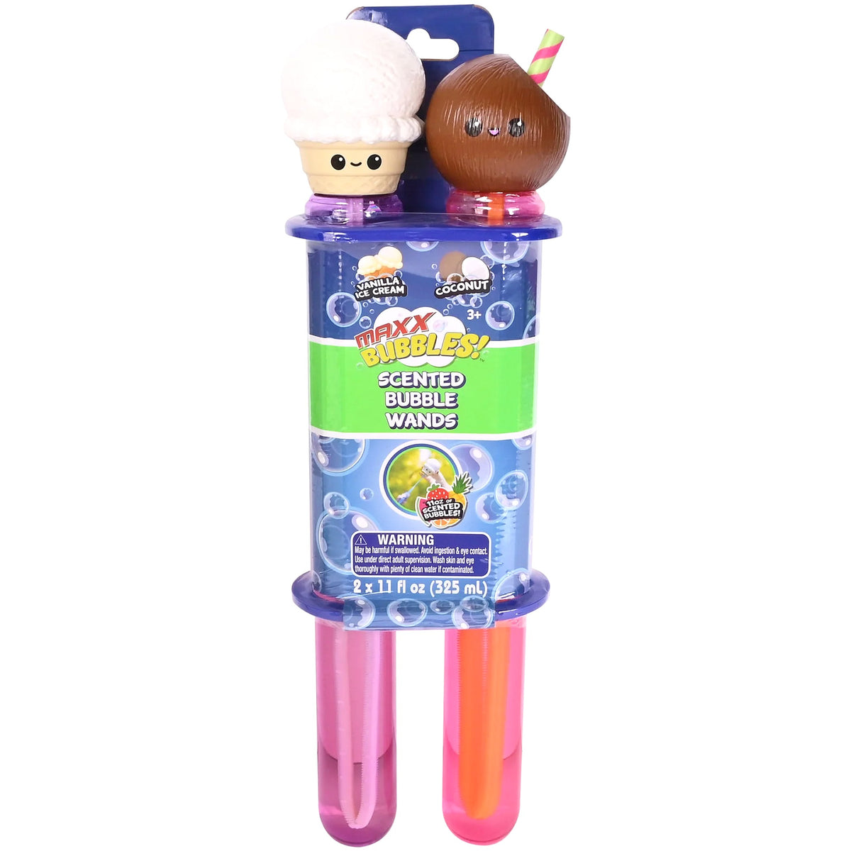 Maxx Bubbles! - Scented Bubble Wands 2 Pack - Ice Cream / Coconut