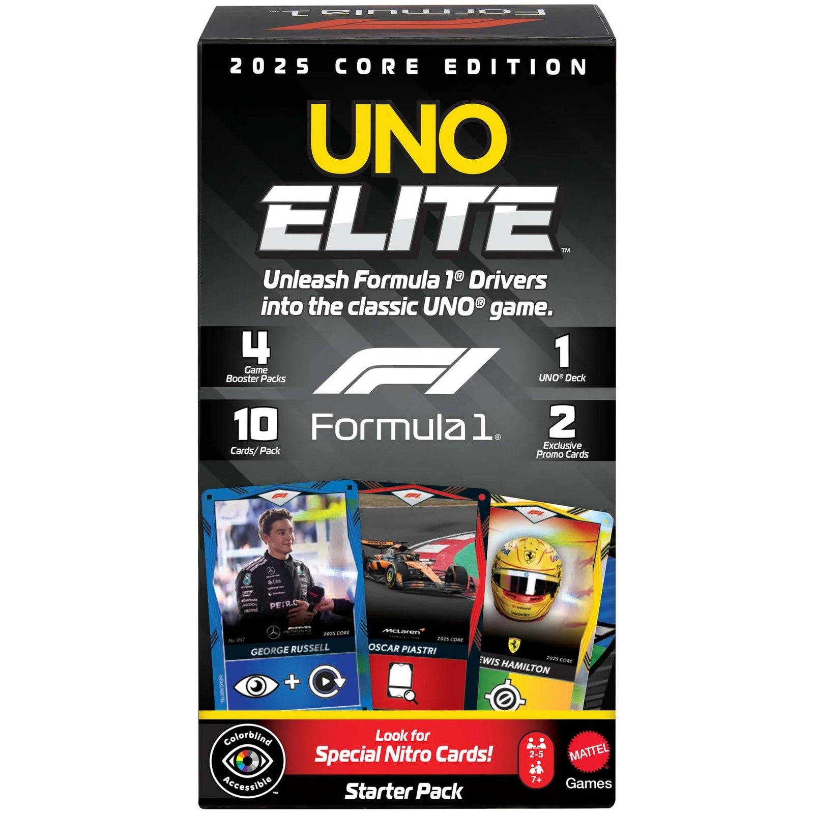 UNO - Elite Formula 1 2025 Core Edition Starter Pack - Mattel Games