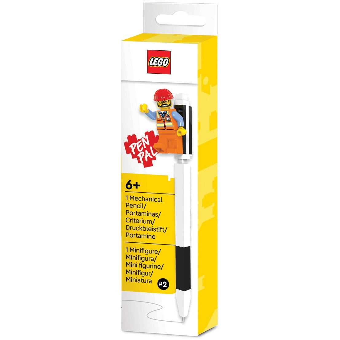 LEGO® - Pen Pal Mechanical Pencil with Construction Worker Minifigure N2 0.7mm