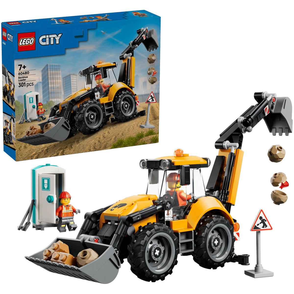 LEGO® 60480 Yellow Backhoe Loader - City