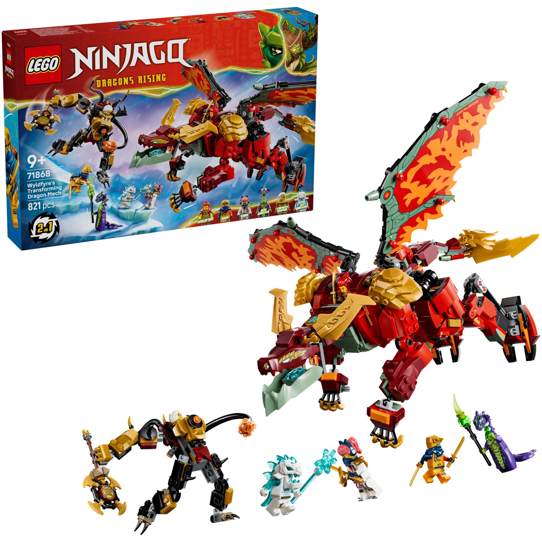 LEGO® 71868 Wyldfyre's Transforming Dragon Mech - NINJAGO®