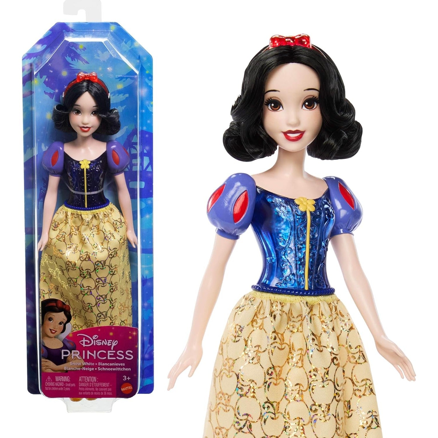 Disney -  Princess - Snow White Doll with Sparkling Fashion & Accessories - Mattel
