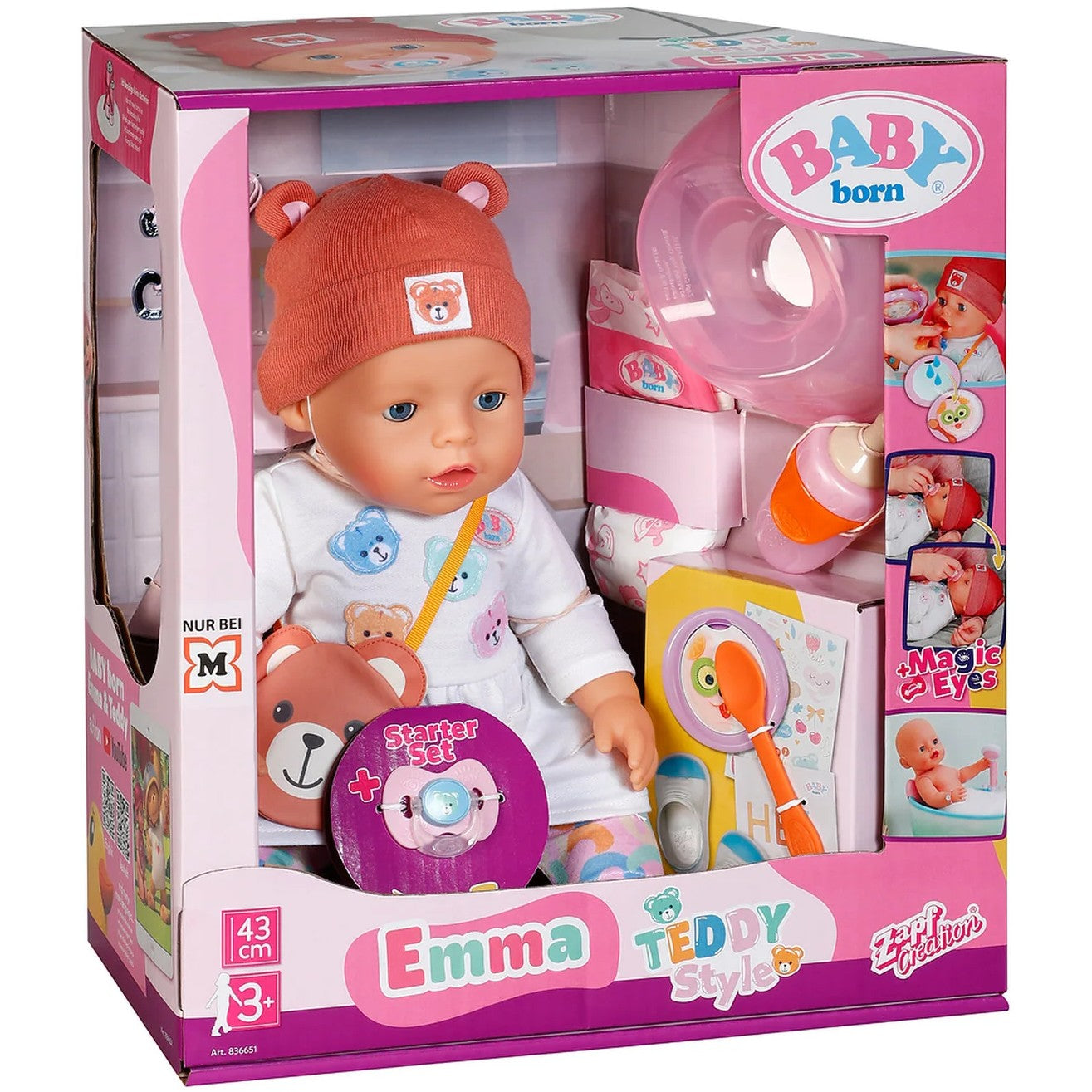 BABY born - Emma in Teddy Style 43cm Baby Doll & Accessories