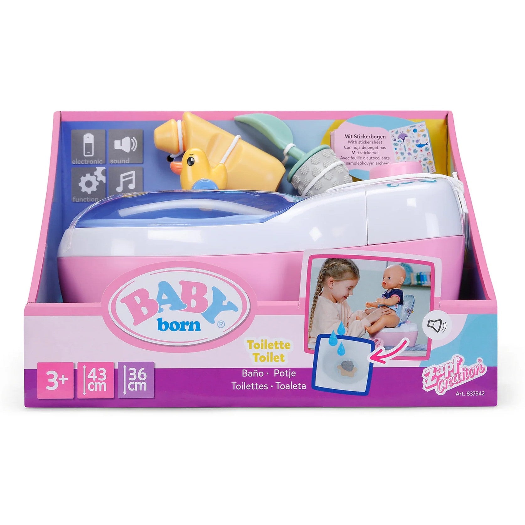 BABY born - Toilet Doll Accessory Set with Sound