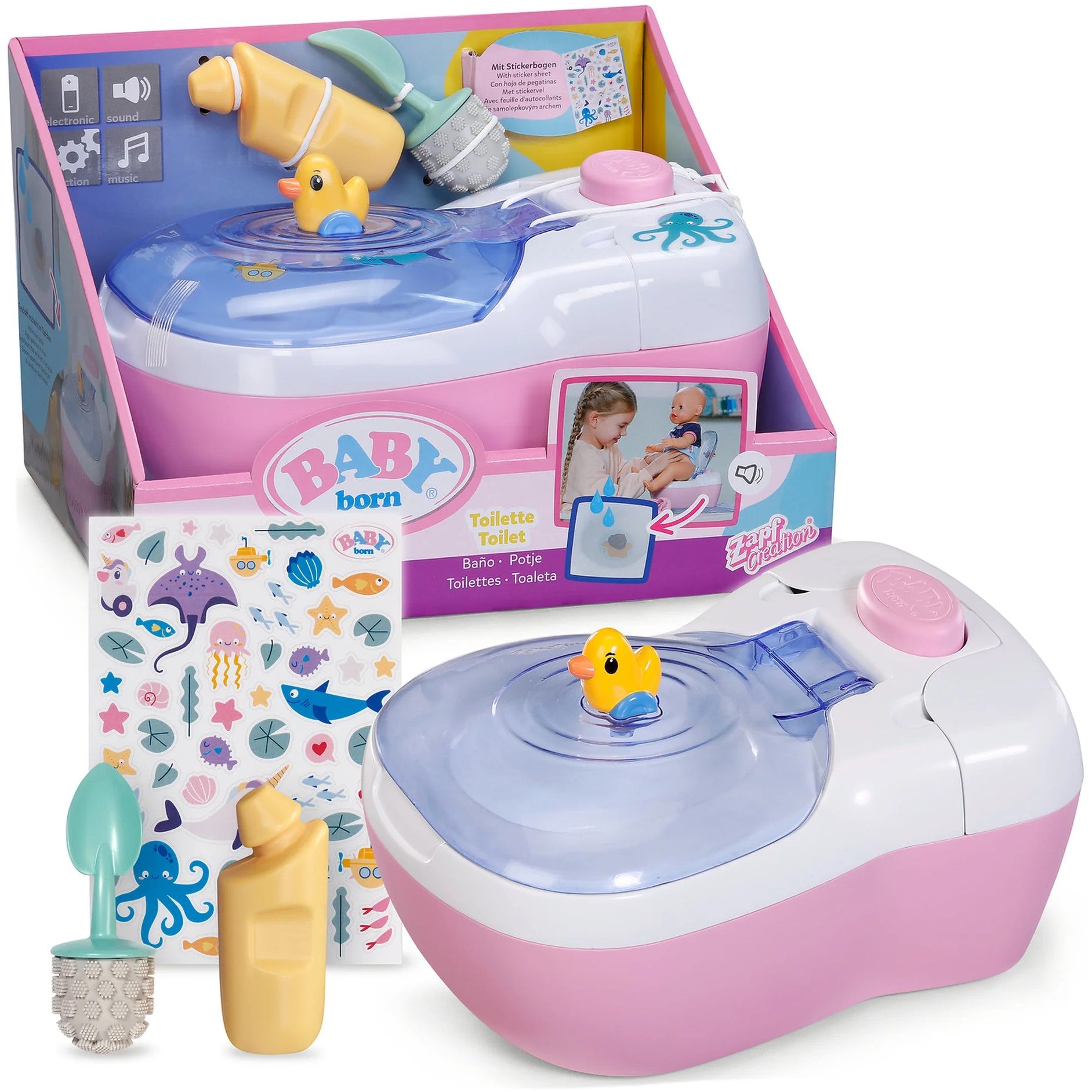 BABY born - Toilet Doll Accessory Set with Sound