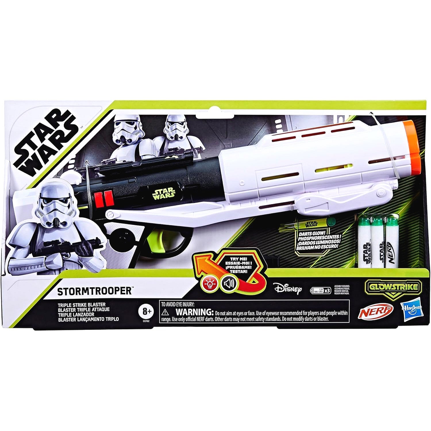 Nerf - GlowStrike Star Wars Stormtrooper Triple Strike Blaster - Hasbro