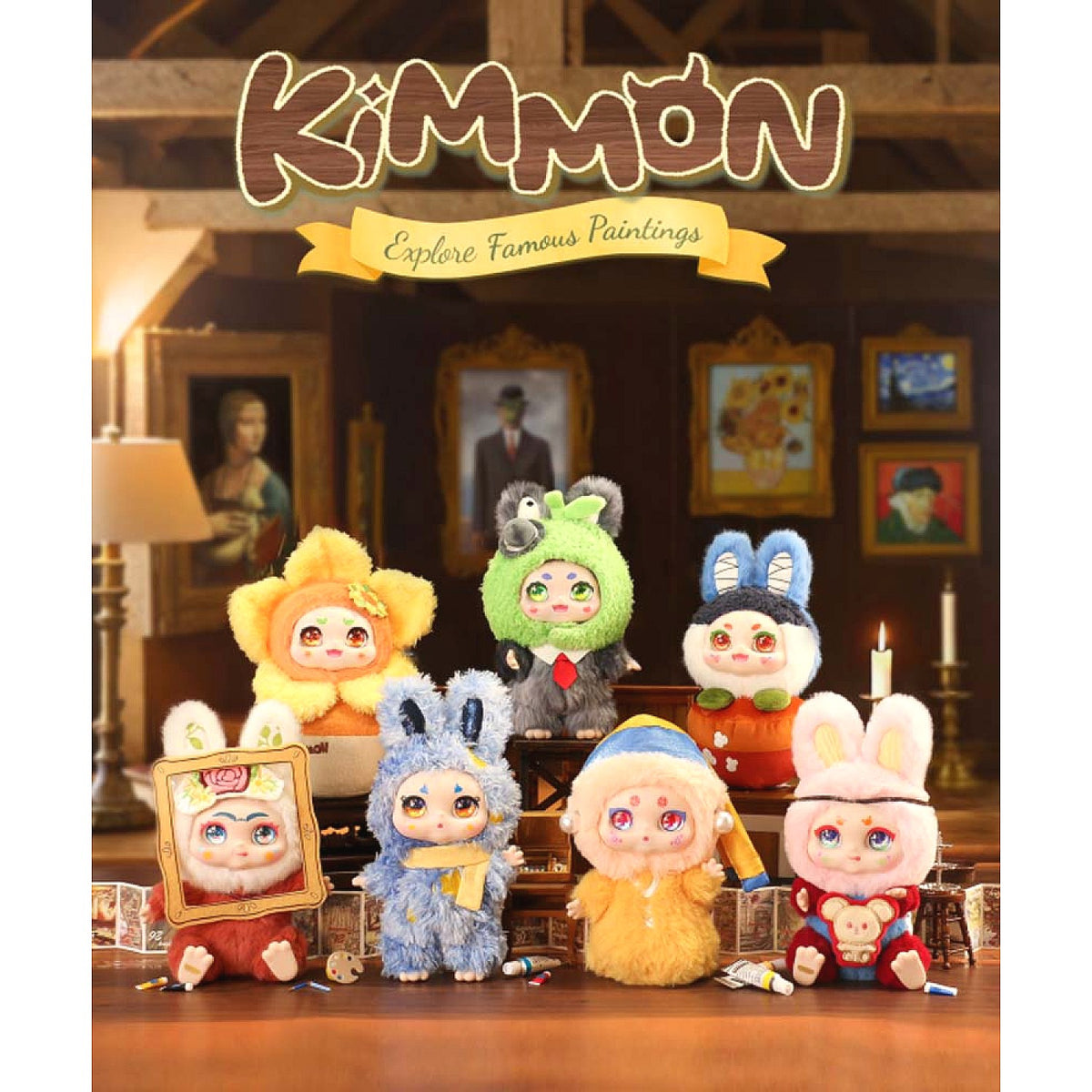 Kimmon - Explore Famous Paintings Series Mystery Collectible Plush Figure Blind Box