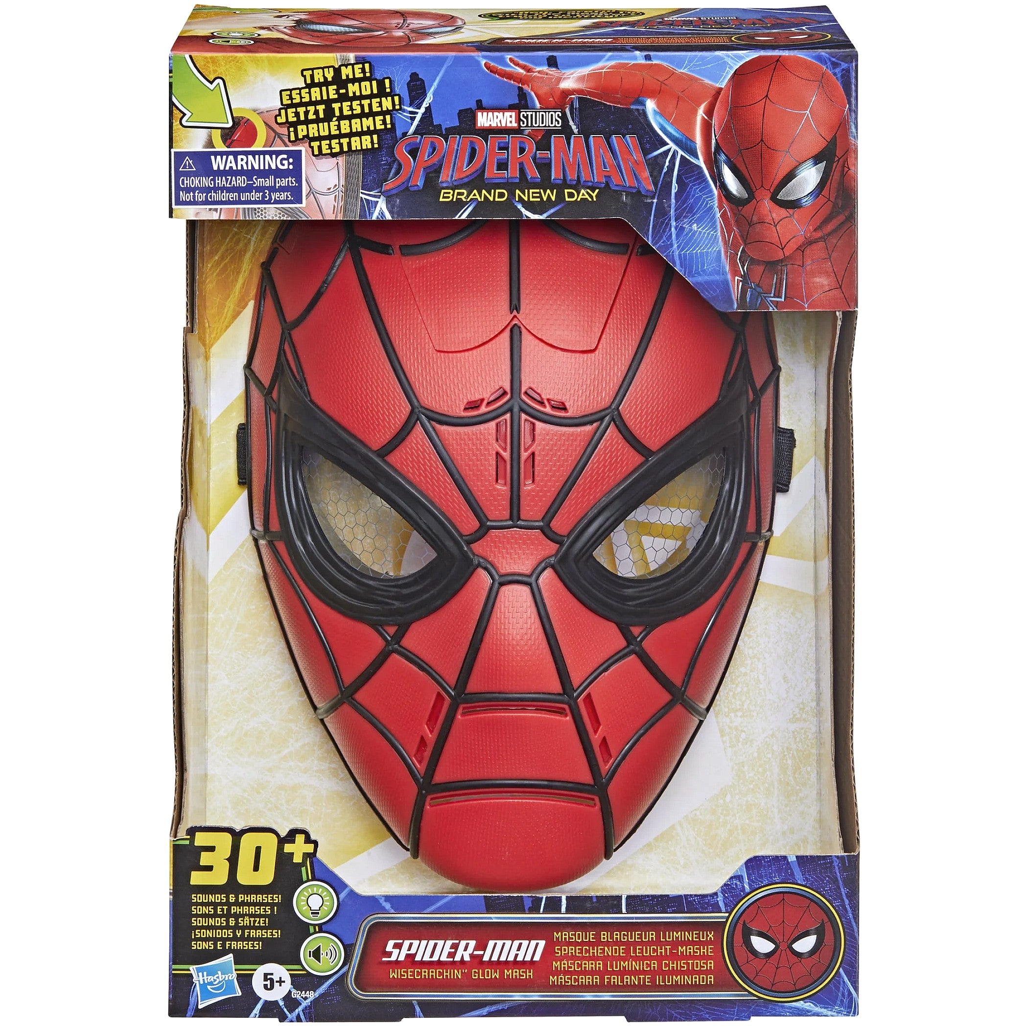 Marvel - Spider-Man Mask Brand New Day Wisecrackin' Glow Mash - Hasbro