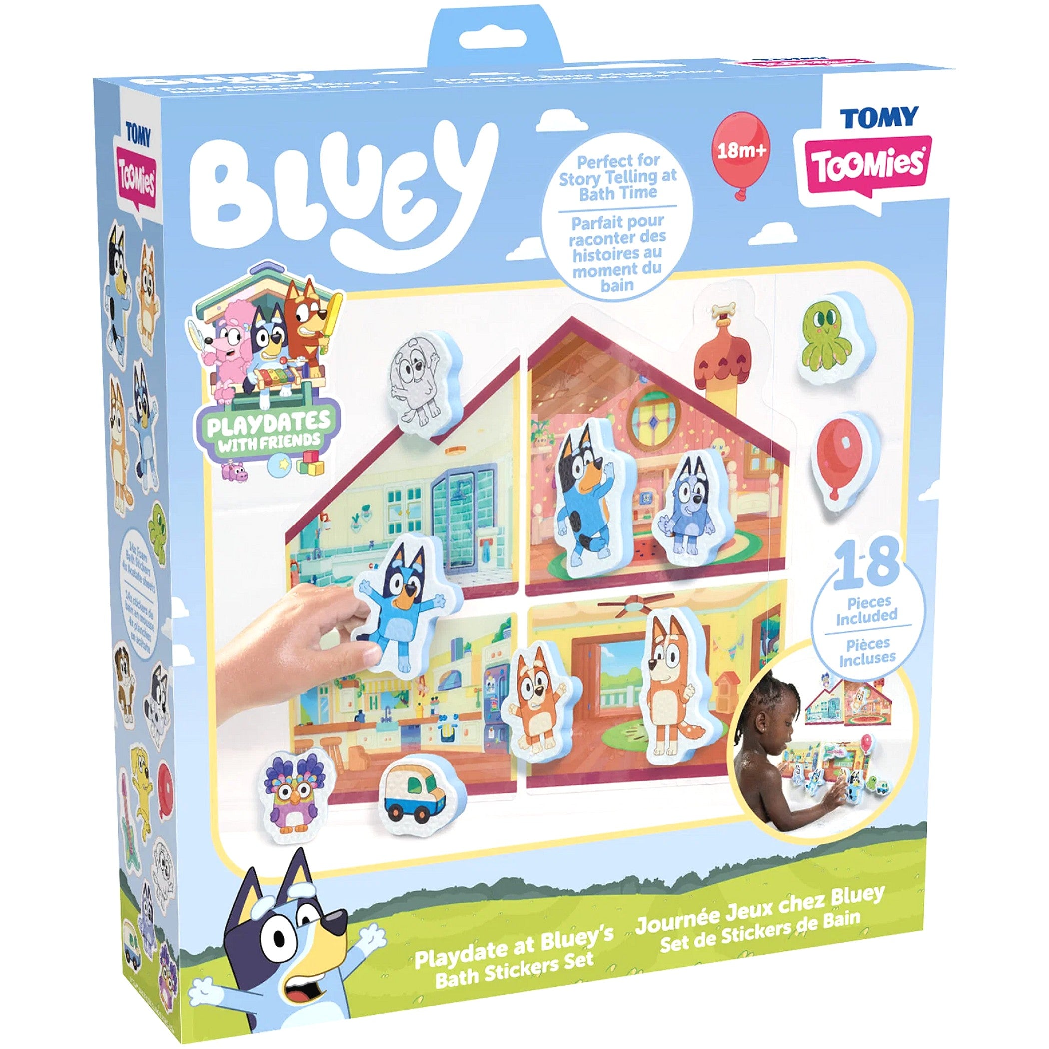 TOMY - Toomies Playdate at Bluey's Bath Sticker Set