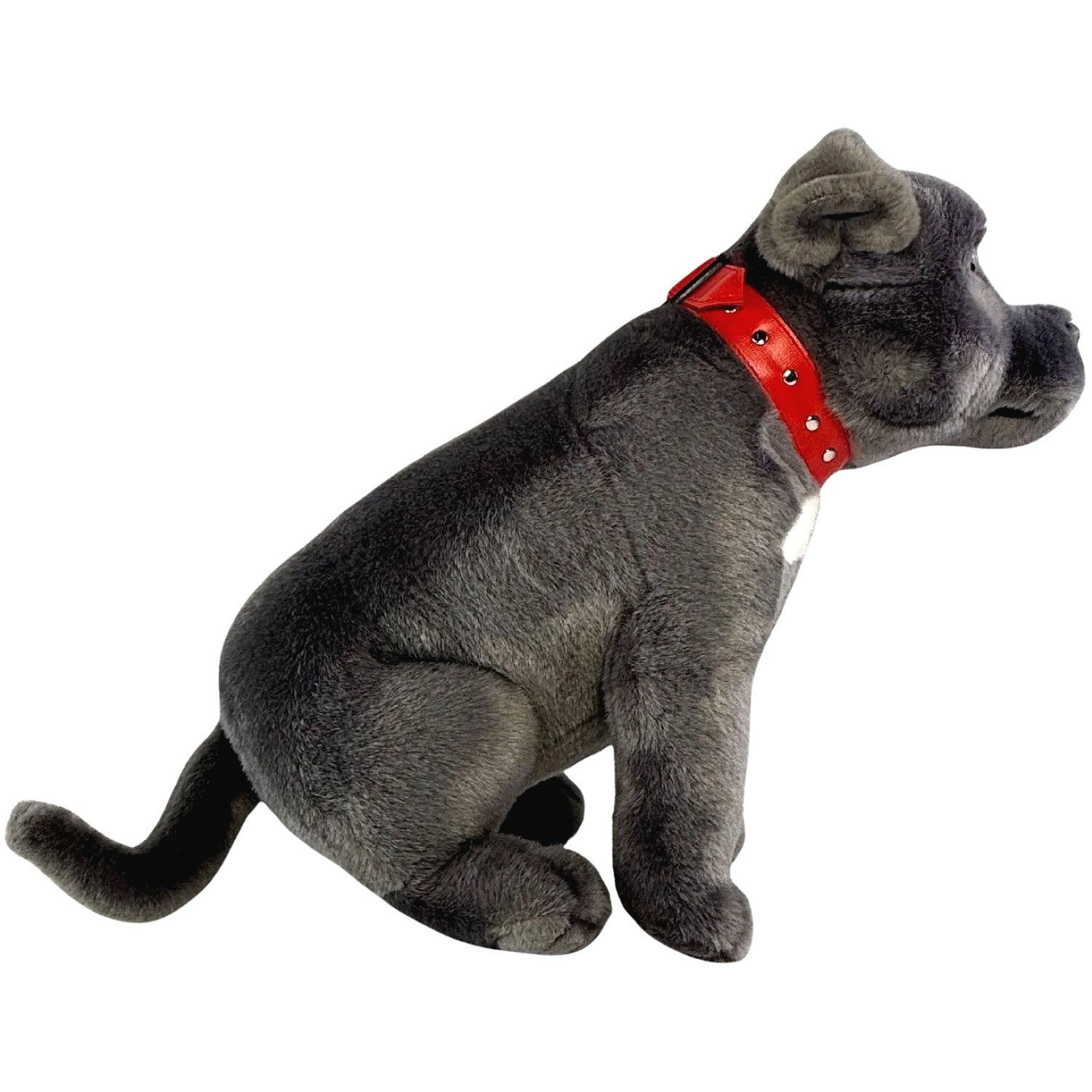 Bocchetta - Storm Grey Staffy Sitting Soft Plush 32cm