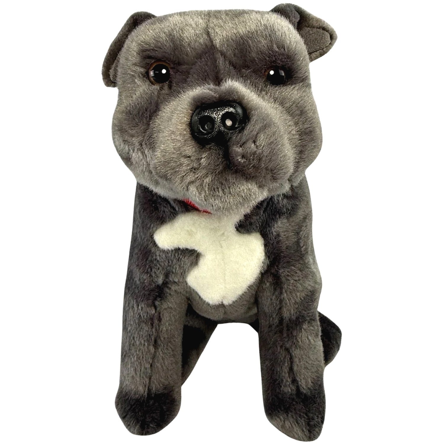 Bocchetta - Storm Grey Staffy Sitting Soft Plush 32cm