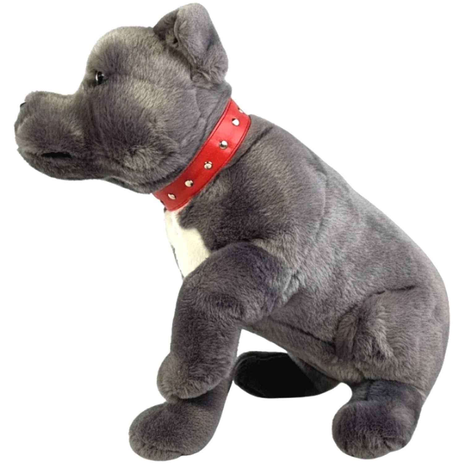 Bocchetta - Storm Grey Staffy Sitting Soft Plush 32cm