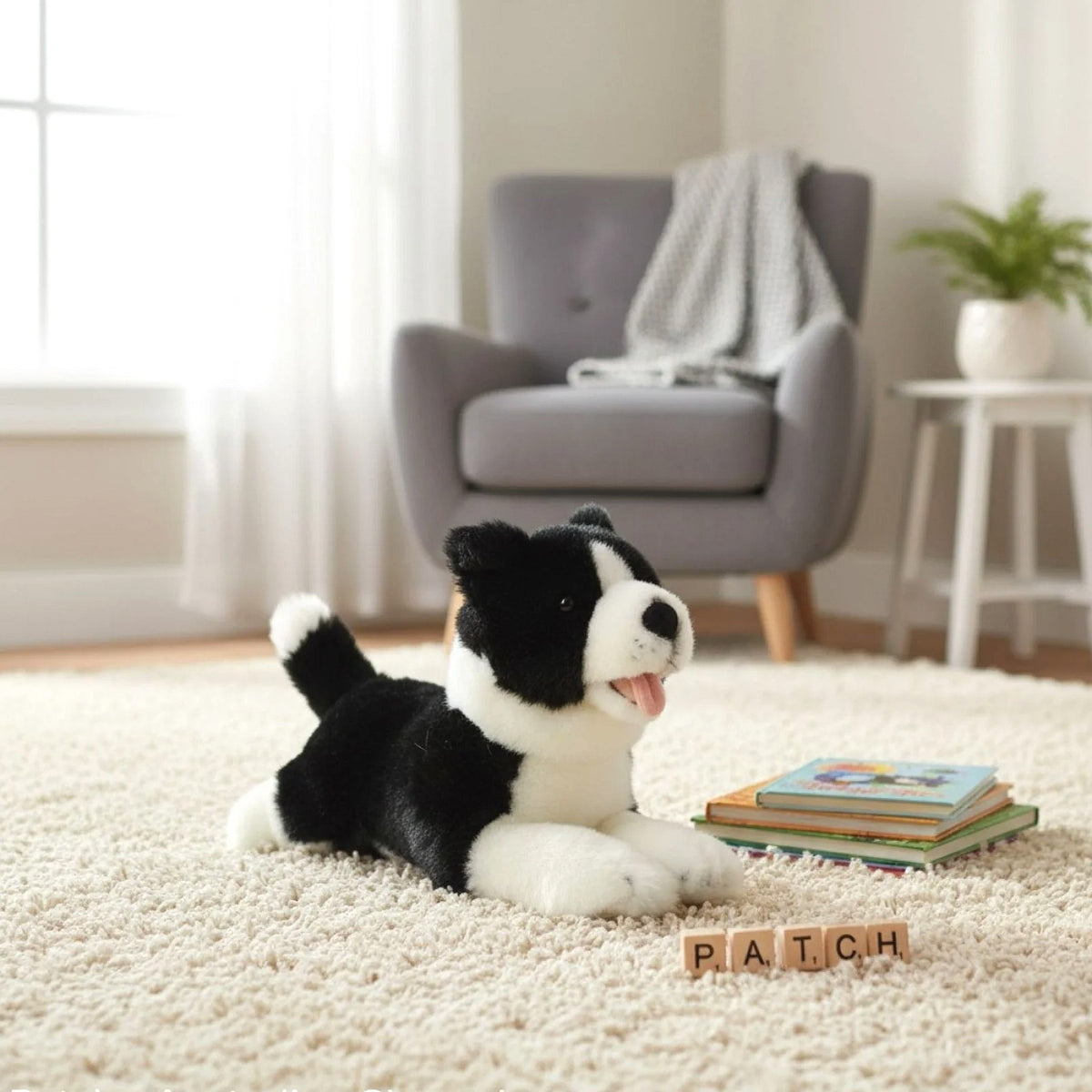Bocchetta - Patch Border Collie Floppy Soft Plush 28cm