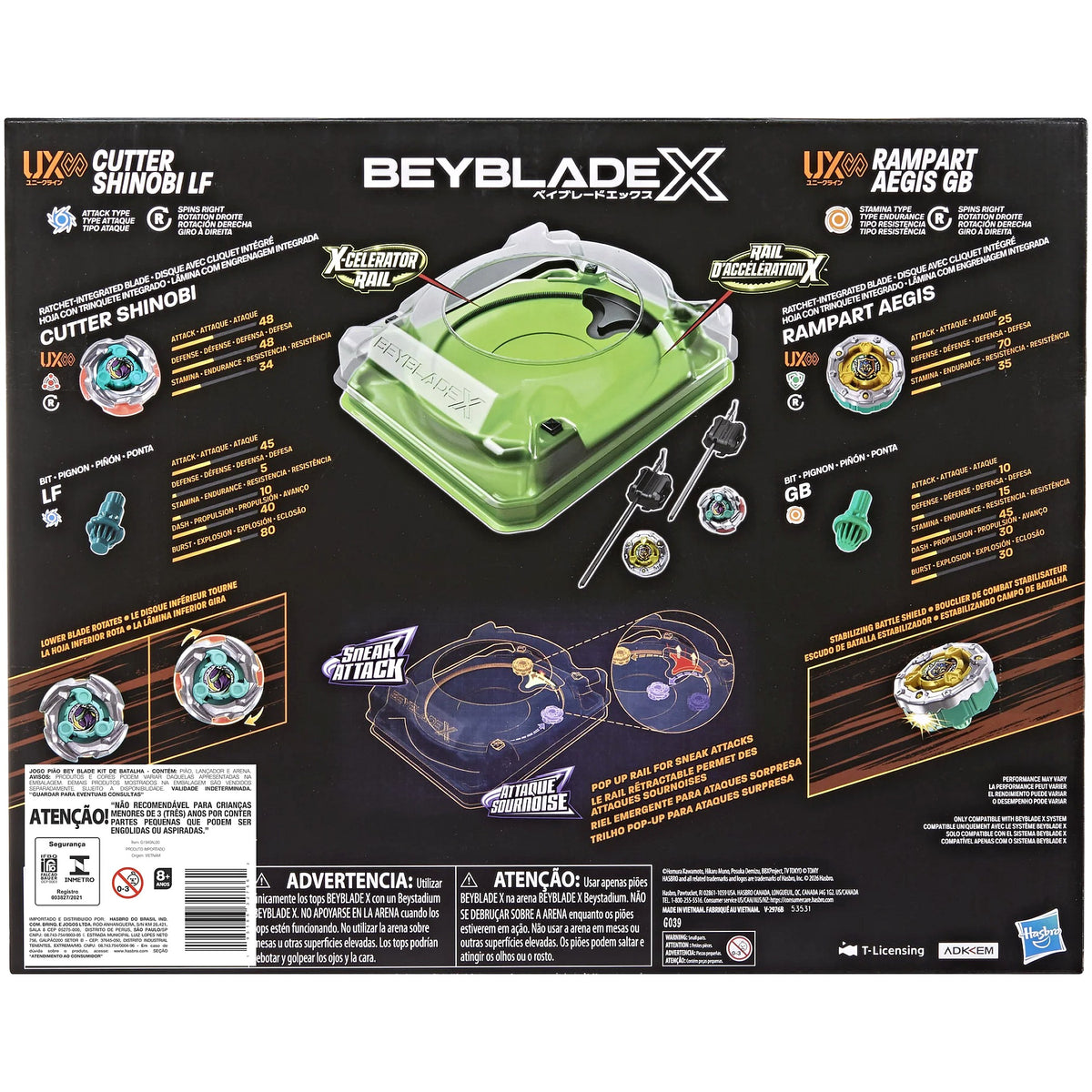 Beyblade - X Sneak Attack Battle Set with Beystadium Area