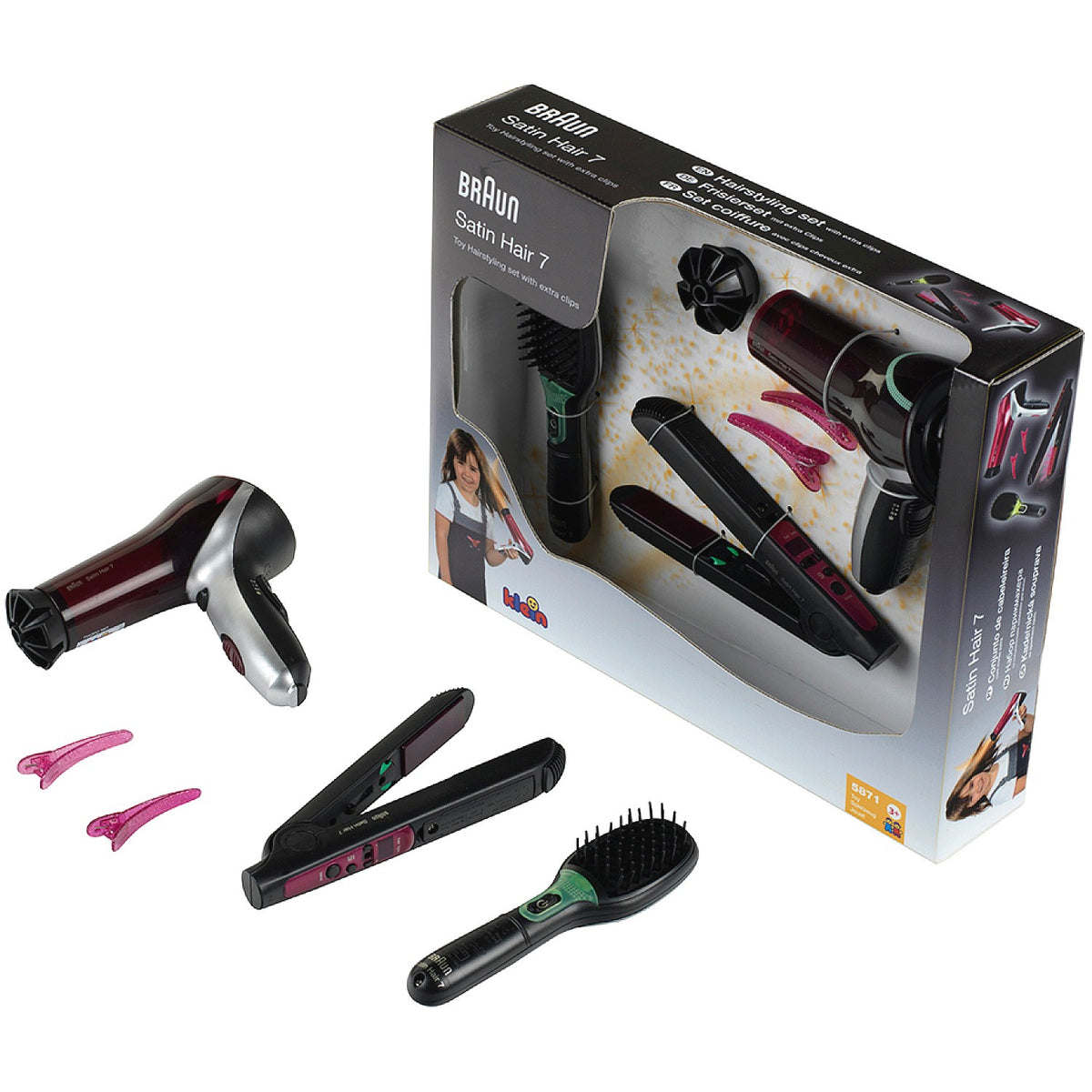 Braun - Satin Hair 7 Toy Hairstyling Set with Extra Clips