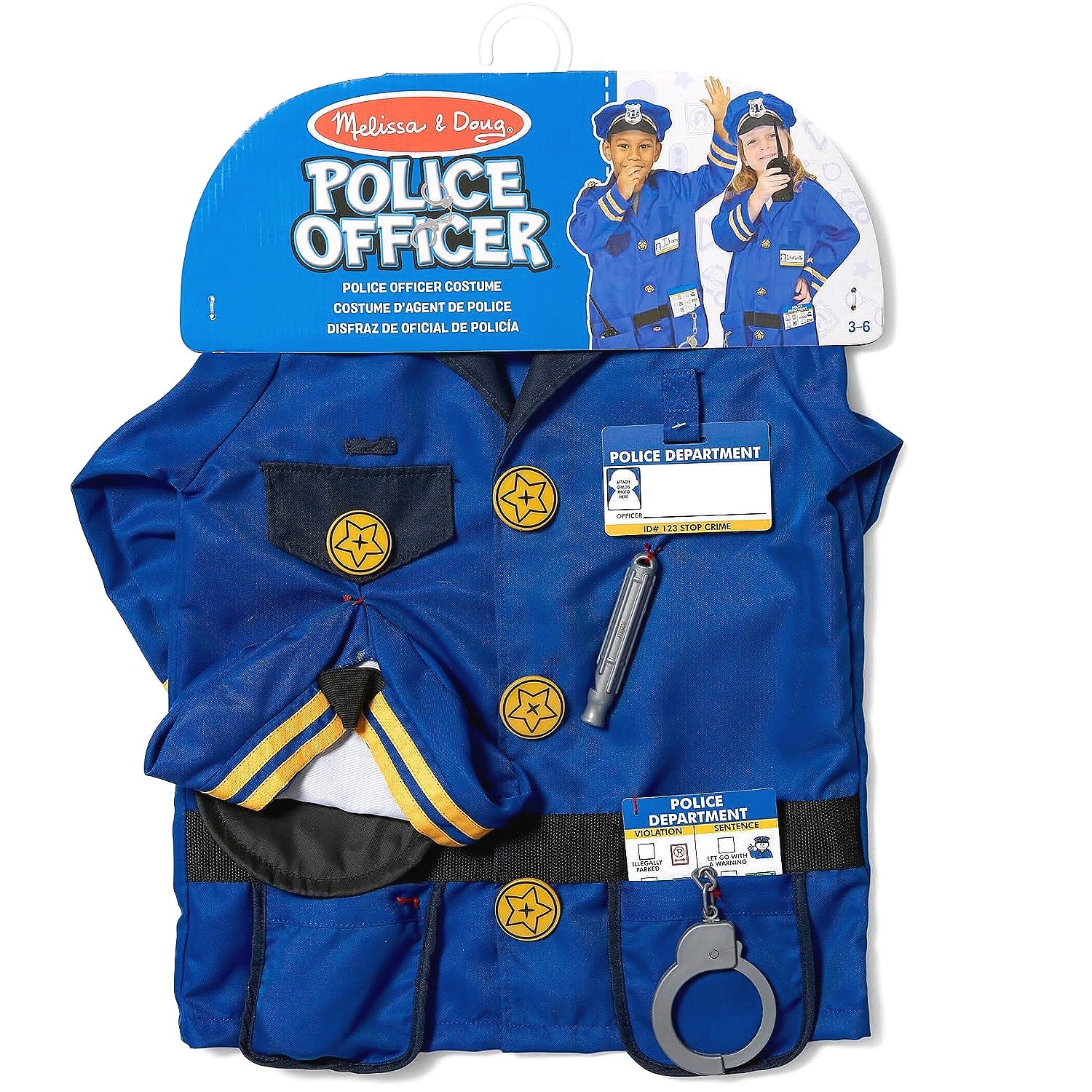 Melissa & Doug - Police Officer Role Play Costume Set Age 3-6yrs