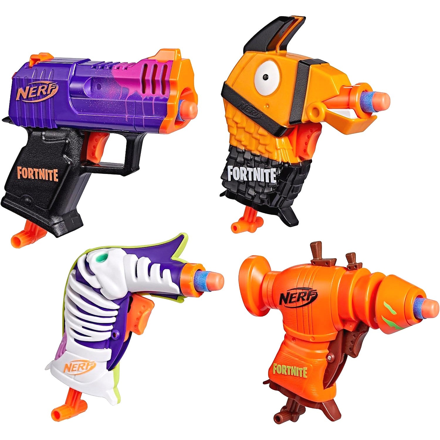 Nerf - Fortnitemares Micro Dart Blasters Pack of 4 - Hasbro