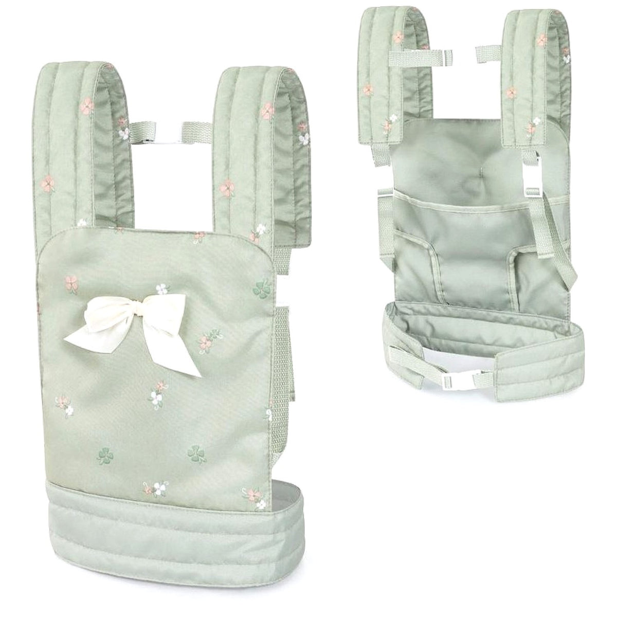 Bayer - Doll Carrier Soft Sage Green with Flowers