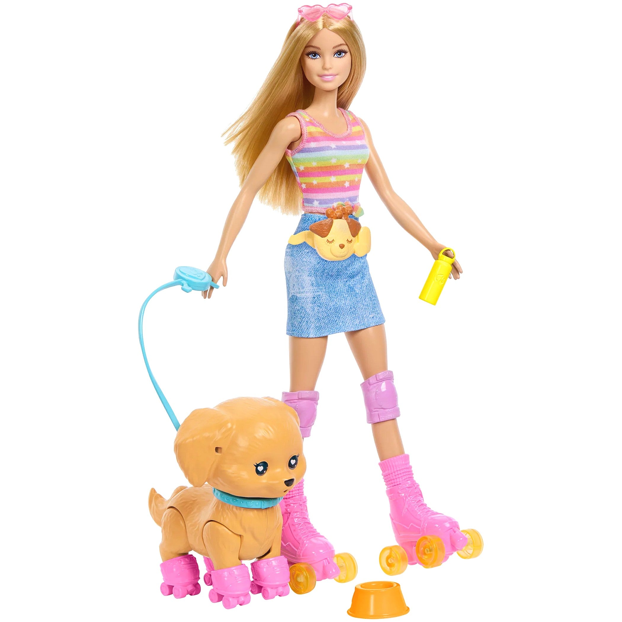Barbie - Pets Skate and Run Pup Blonde Doll with Puppy - Mattel
