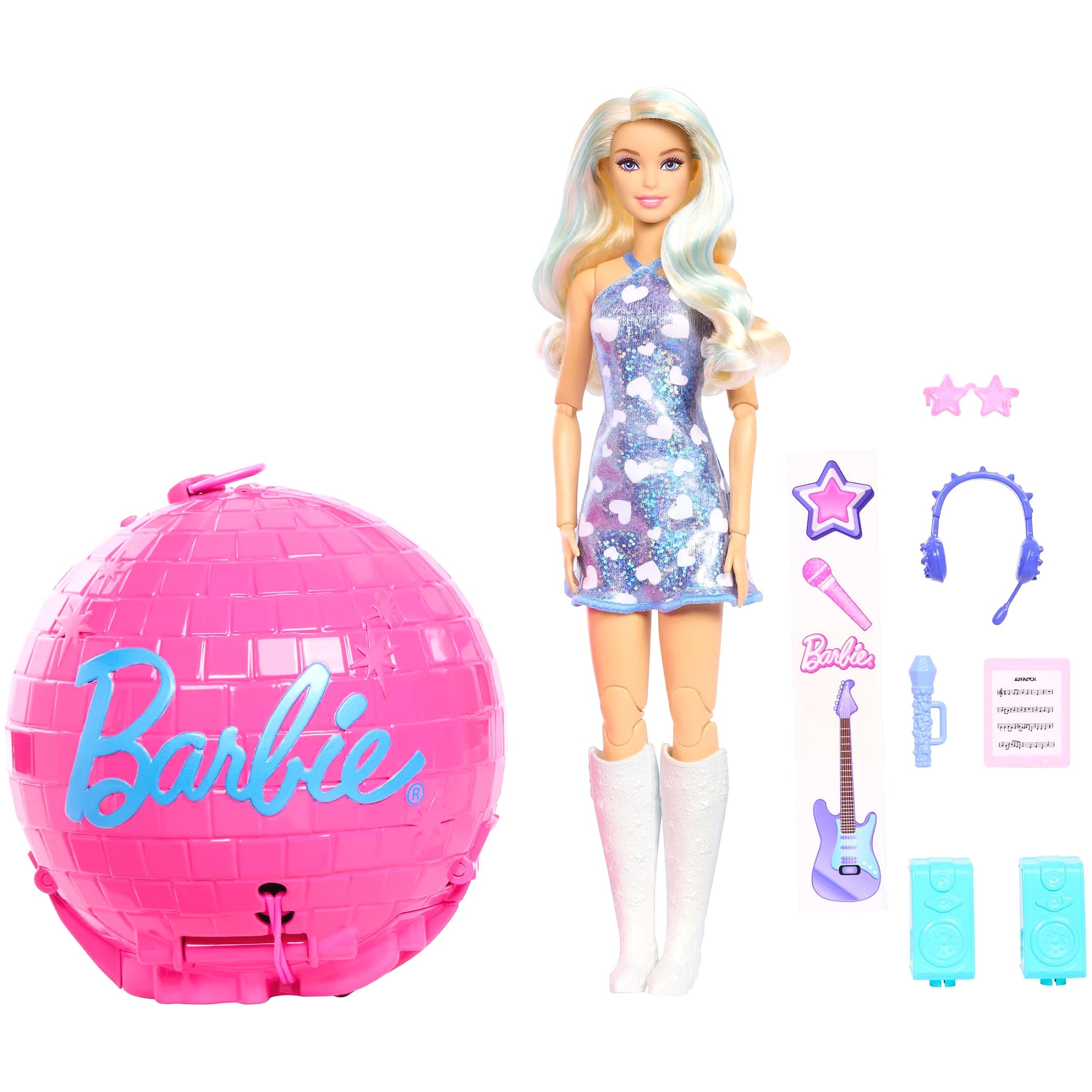 Barbie - Team Barbie Roll & Reveal Pop Star Fashion Doll Playset - Mattel