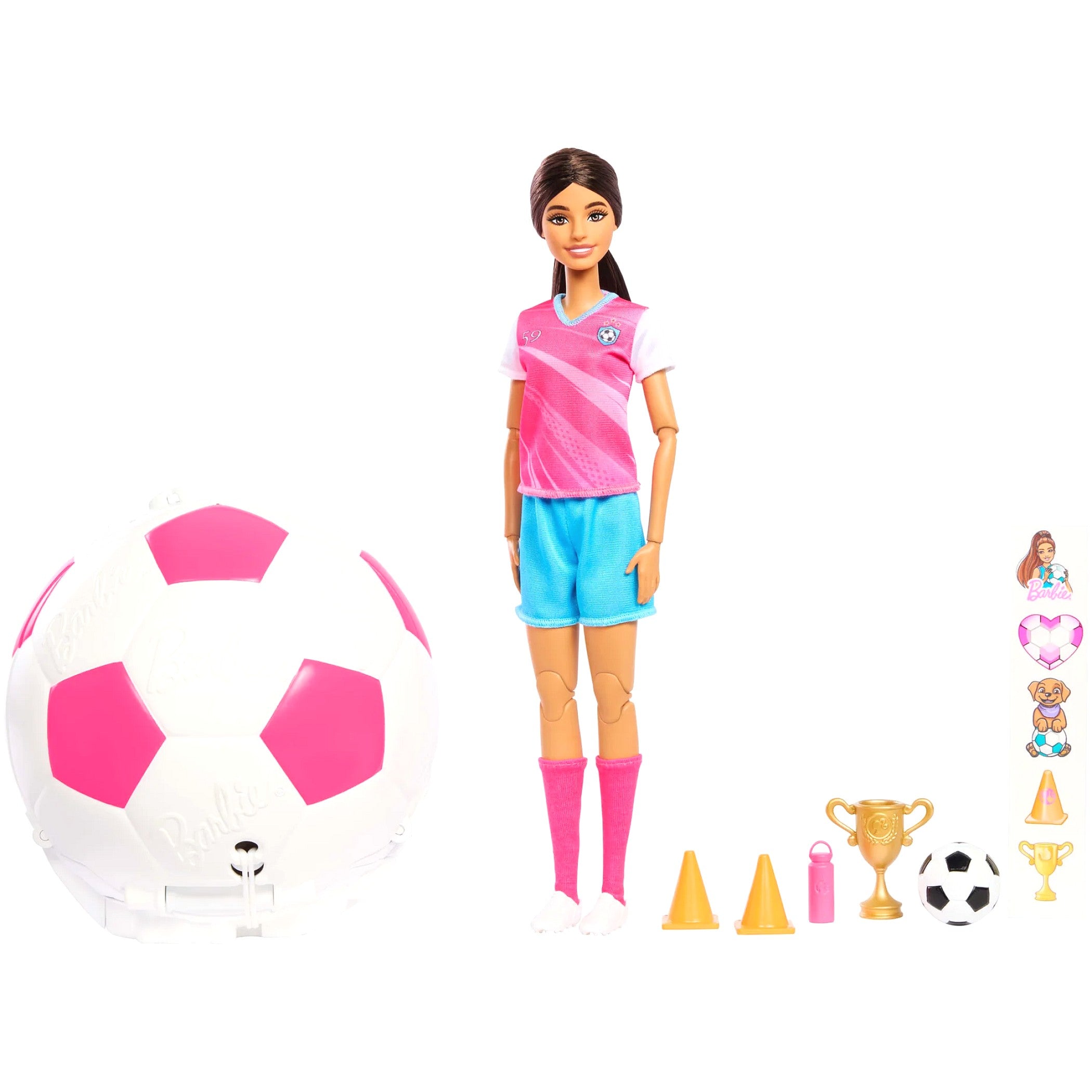 Barbie - Team Barbie Roll & Reveal Soccer Player Fashion Doll Playset - Mattel
