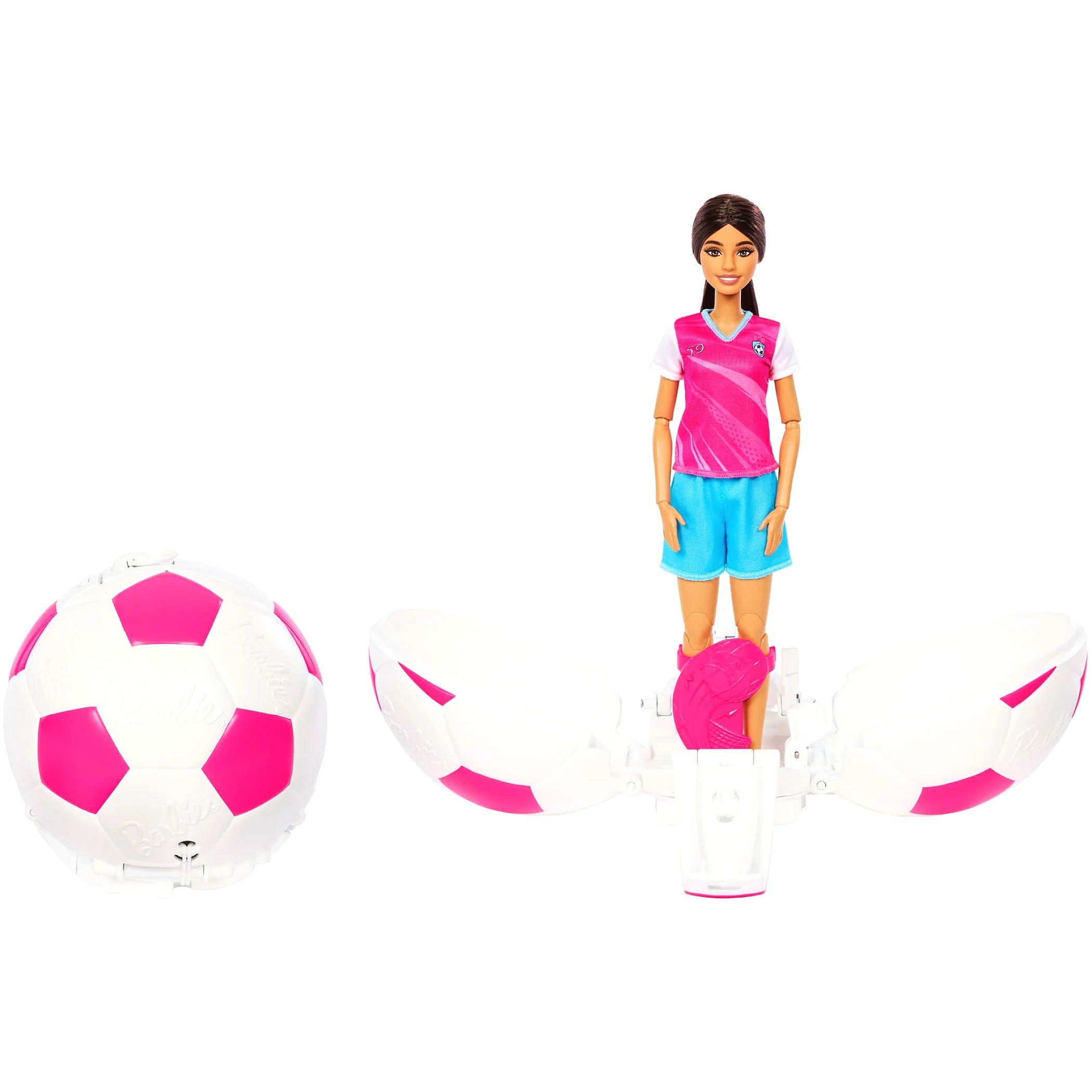 Barbie - Team Barbie Roll & Reveal Soccer Player Fashion Doll Playset - Mattel