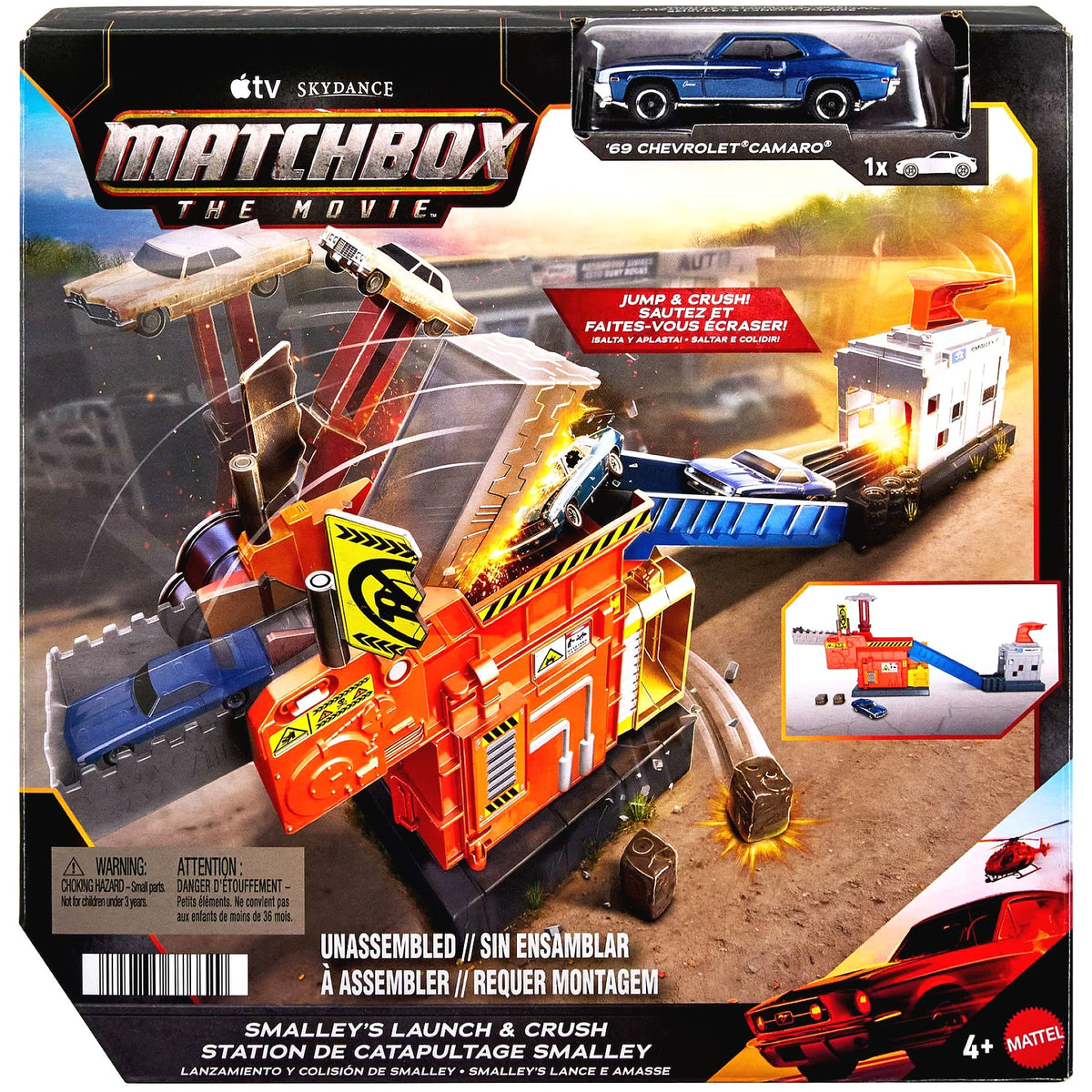 Matchbox - The Movie Smalley's Launch & Crush Playset - Mattel