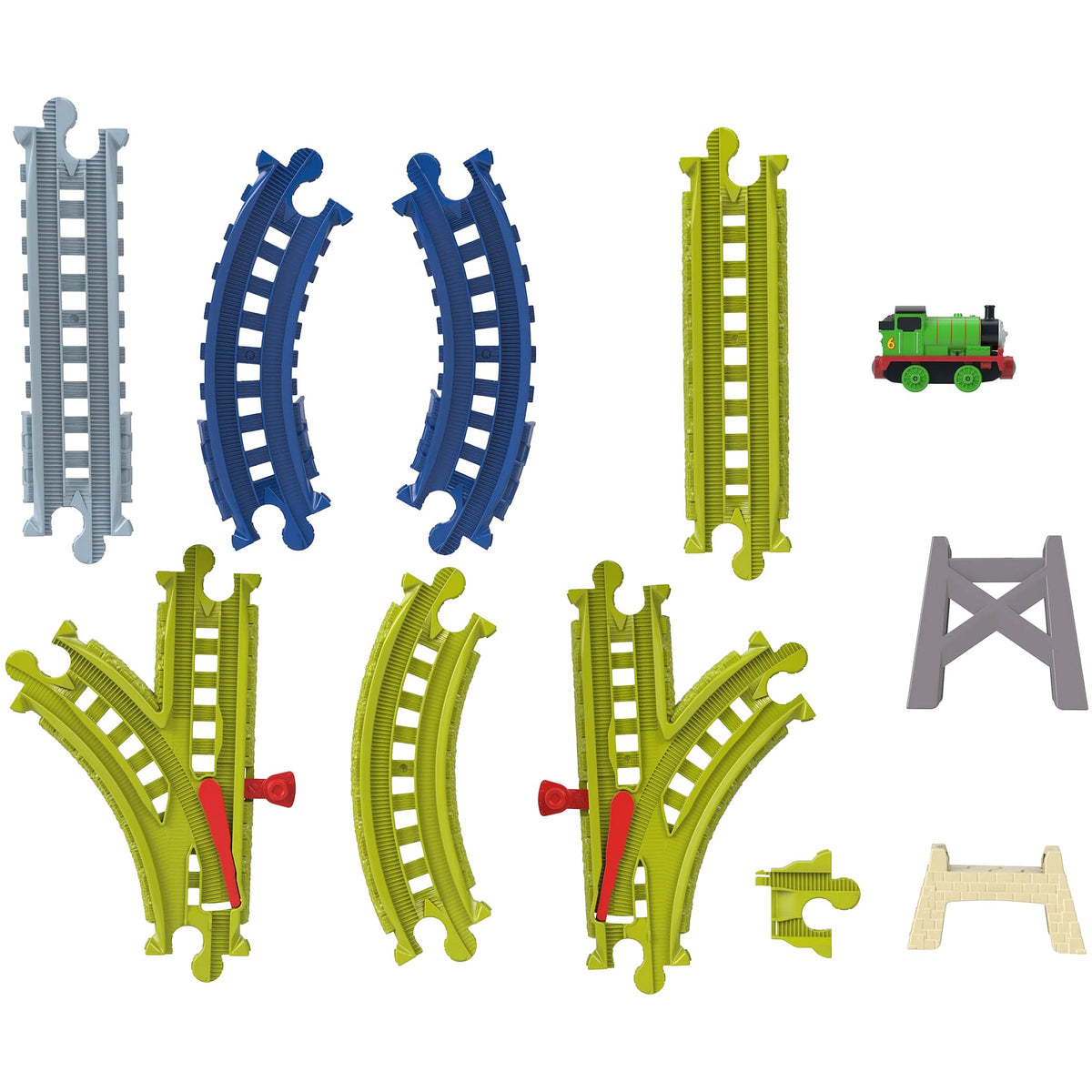 Thomas & Friends - Easy Connect Railroad Builder Track Kit with Percy - Mattel