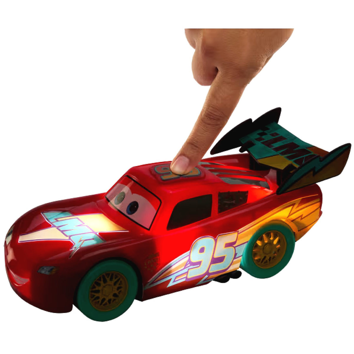 Disney - Pixar Cars Race To Celebrate Lights & Sounds Lightning Mcqueen Toy Vehicle - Mattel