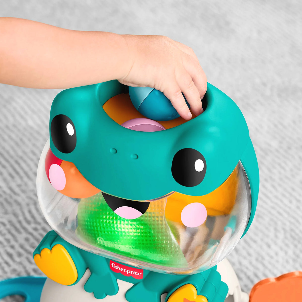 Fisher-Price - Light-Up & Roll Frog Musical Ball Drop Activity Toy - Mattel