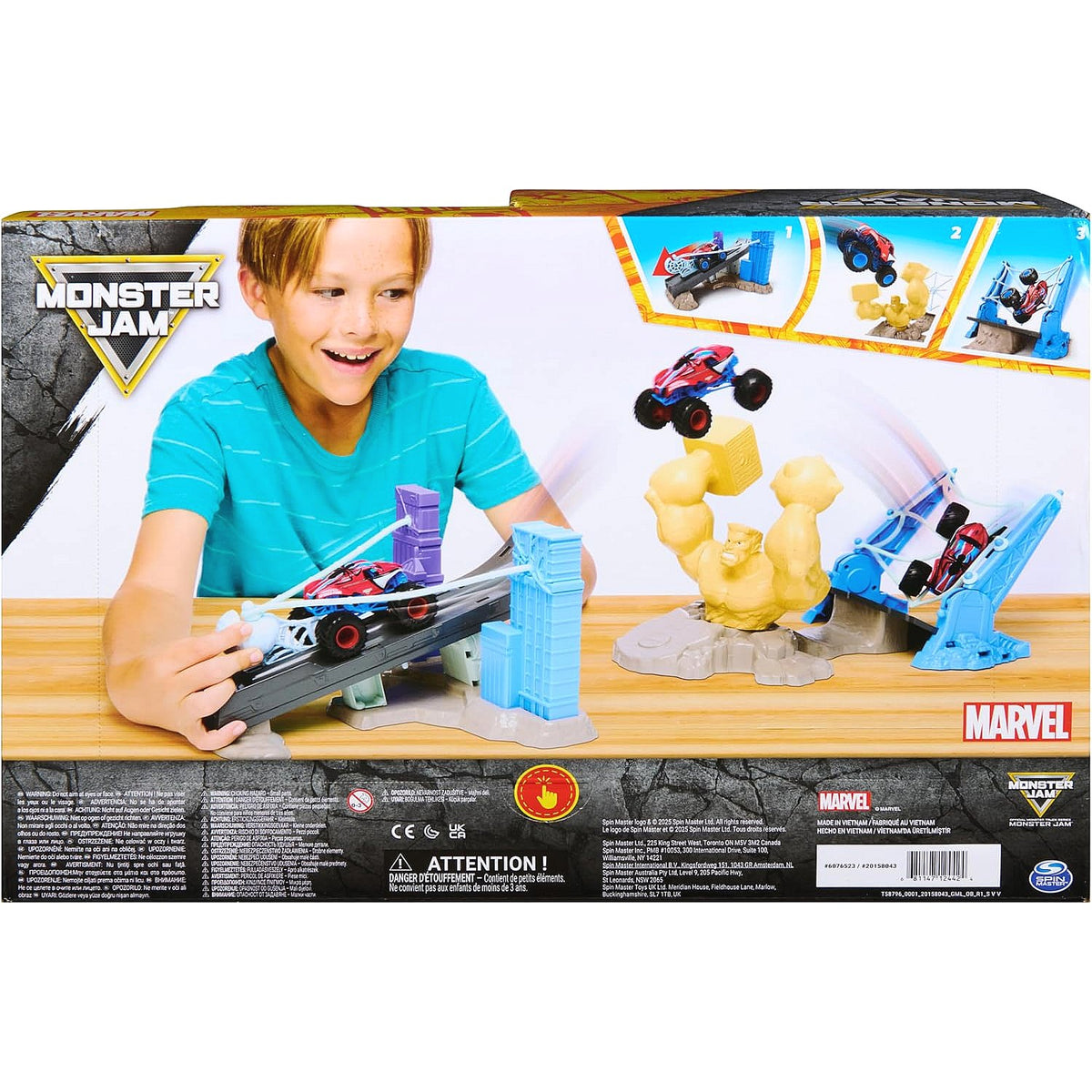 Monster Jam - Marvel Spider-Man Sandman City Battle Playset - Spin Master