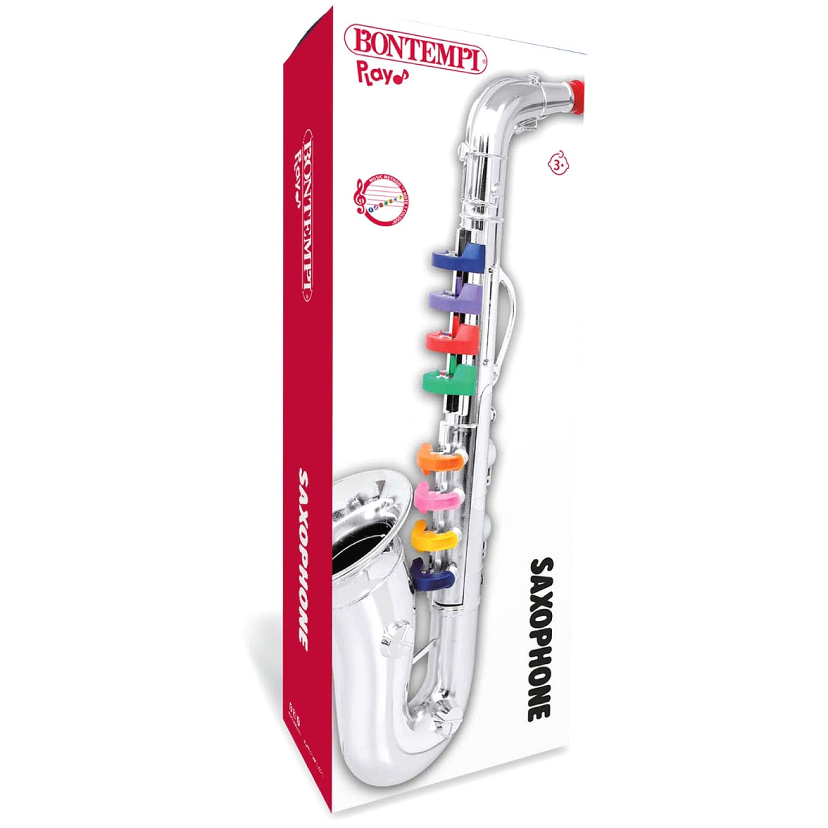 Bontempi - Saxaphone with 8 Coloured Keys Toy Musical Instrument