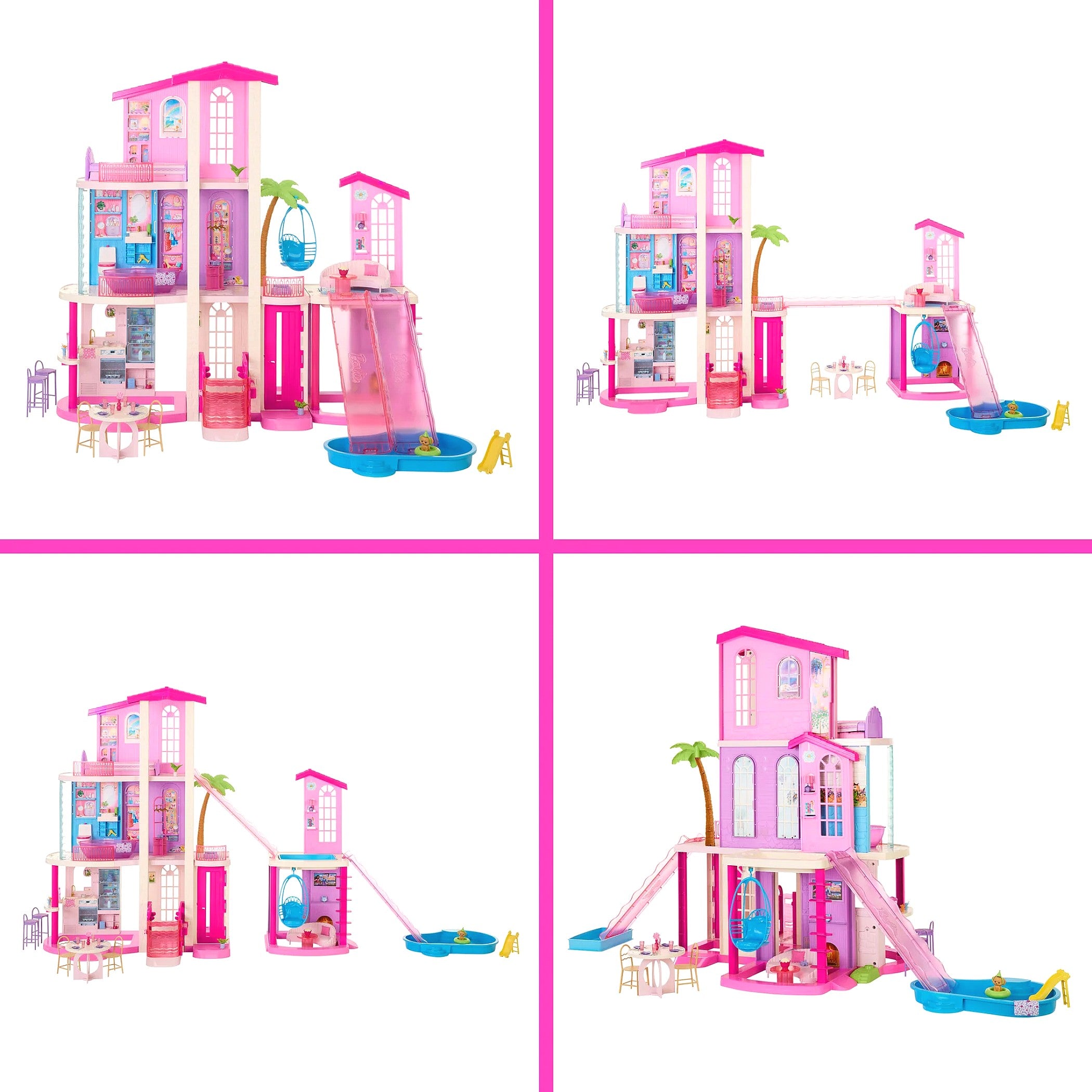 Barbie - Dream Land DreamHouse Dollhouse 2026 2 Pools 2 Slides 2 Houses Elevator with 3 Levels & 65+ Pieces Including Furniture & Accessories - Mattel