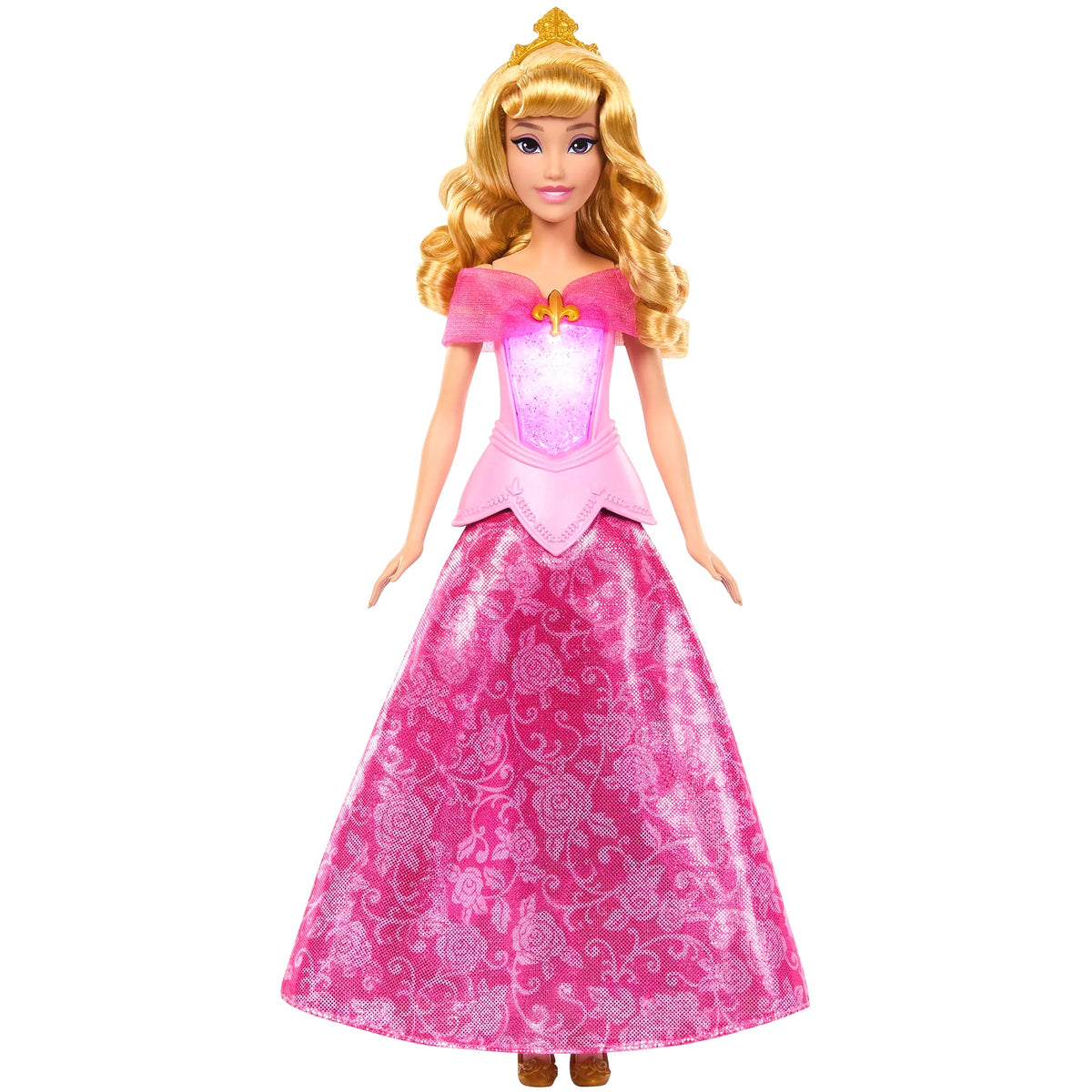 Disney - Princess Pink To Blue Dress Aurora Fashion Doll With Transforming Dress & Lights - Mattel