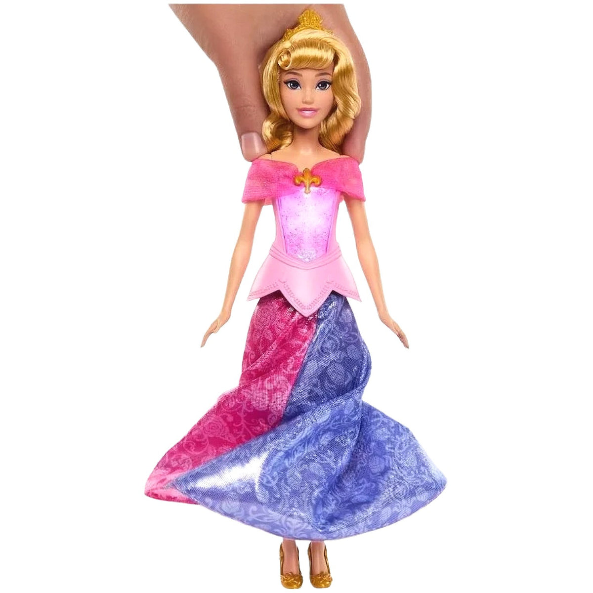 Disney - Princess Pink To Blue Dress Aurora Fashion Doll With Transforming Dress & Lights - Mattel