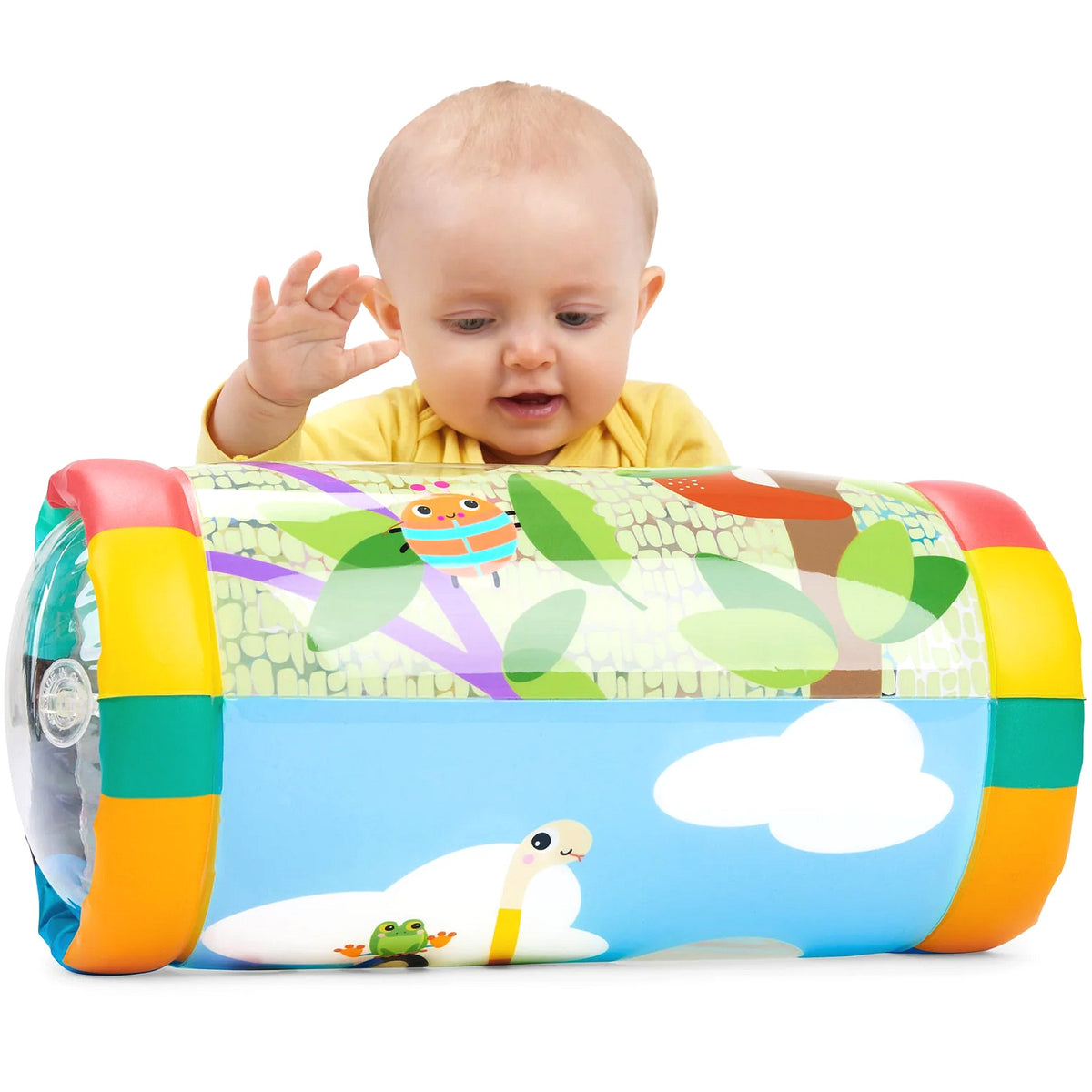 Bright Starts - Roll-Along Rainforest Push & Crawl Inflatable Roller