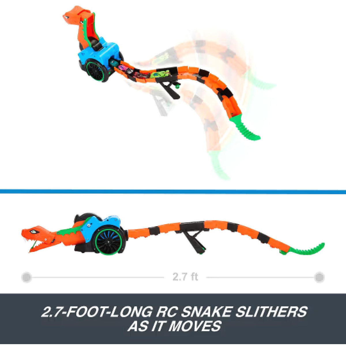 Hot Wheels - RC Die-Cast Let's Race Slither 'N Strike Snake 1:64 Scale Playset - Mattel