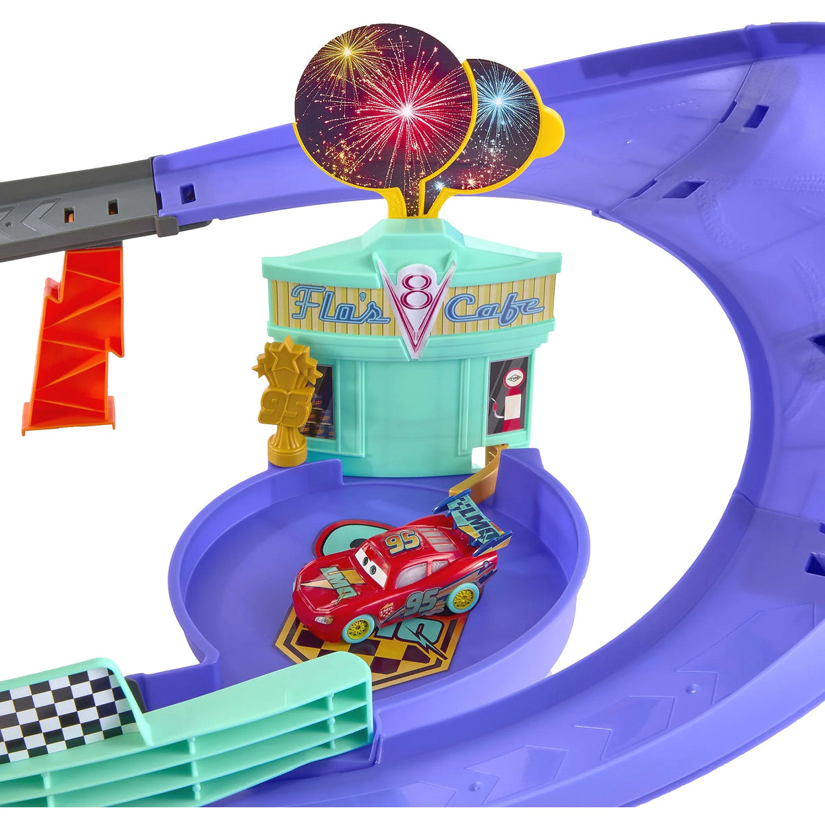 Disney Pixar - Cars Race To Celebrate Lightning McQueen Celebration Raceway Playset - Mattel